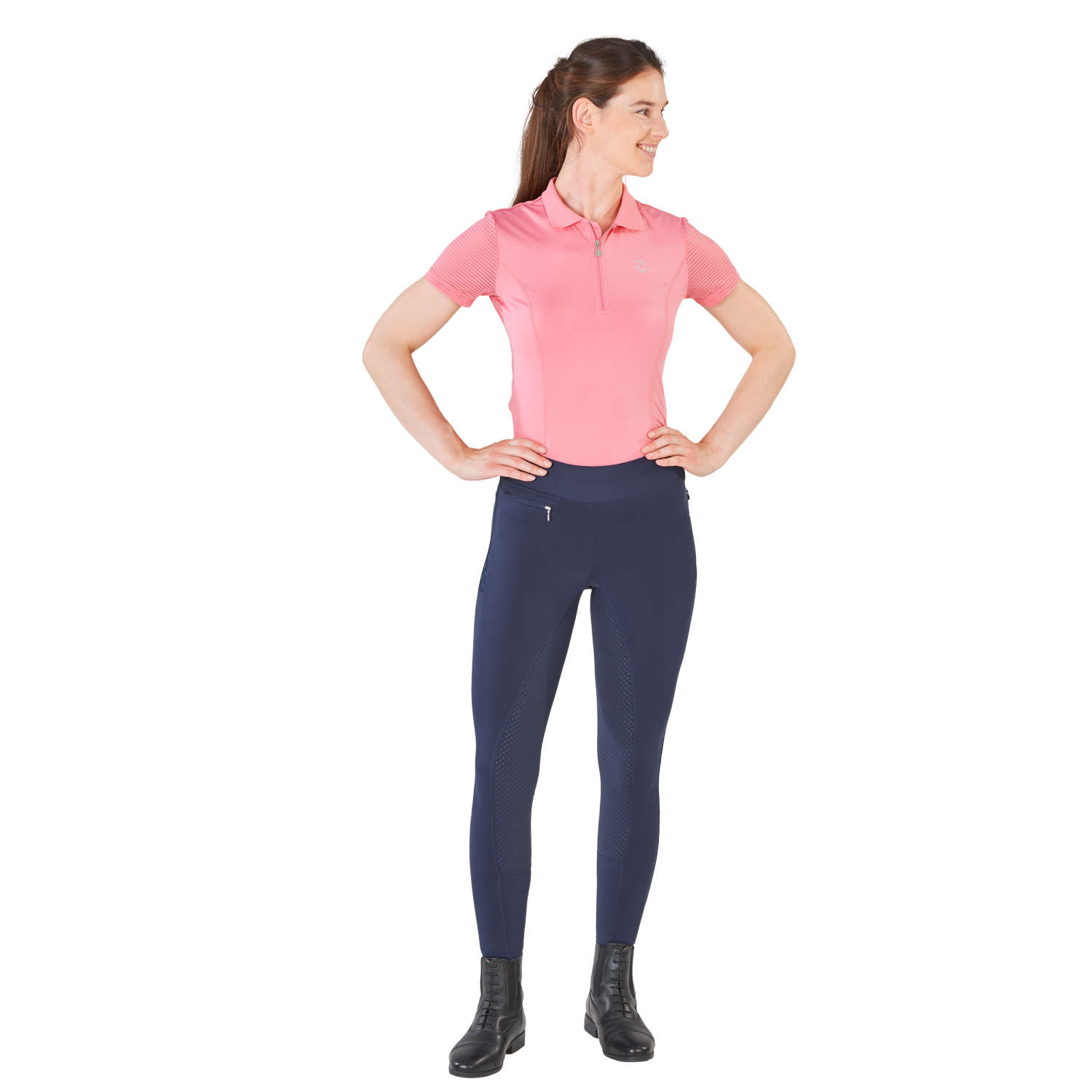 Reitleggings Damen Epic Fit Lace mit Vollgrip