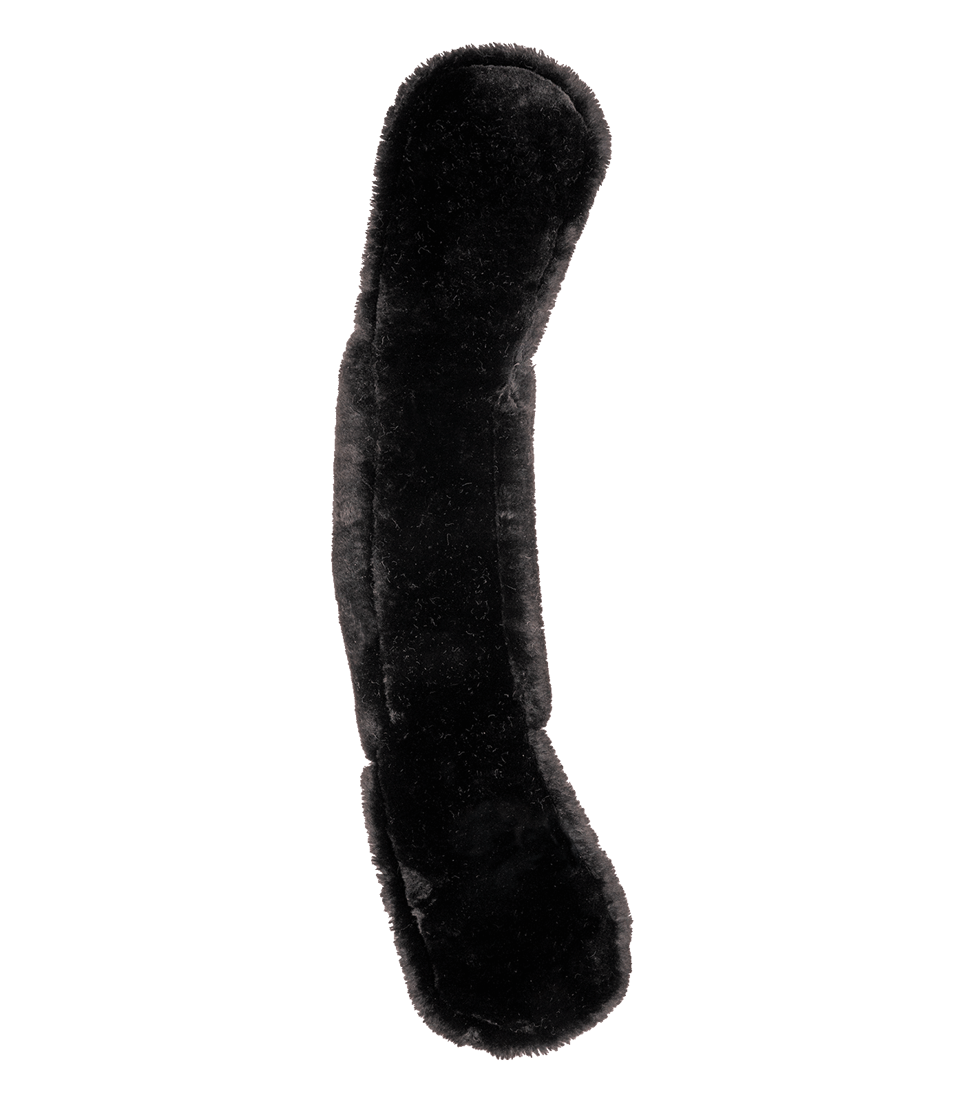 Sangle courte Soft doublée de fourrure synthétique, noir