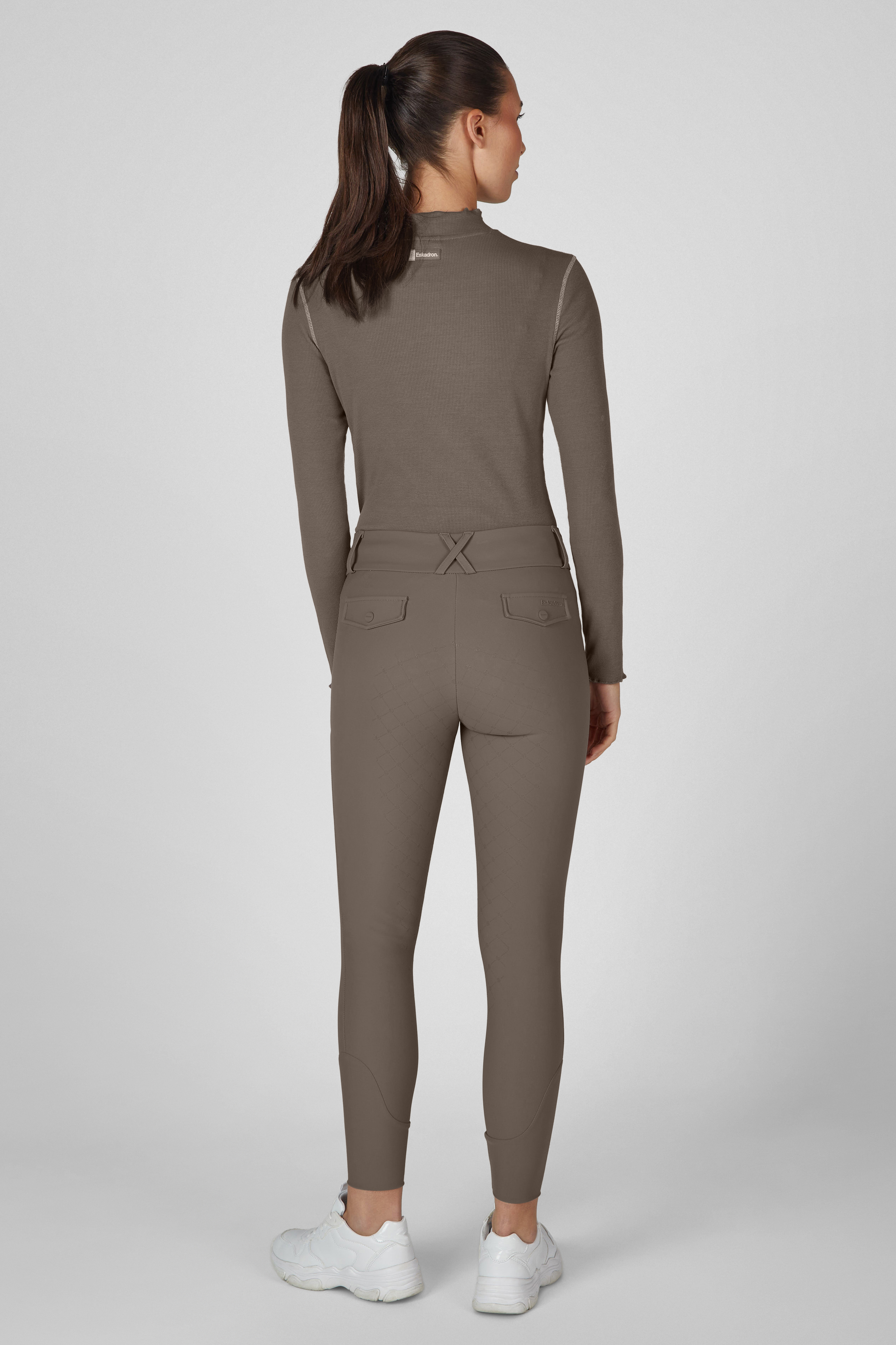 Reithosen Dynamic Vollgrip in powdertaupe