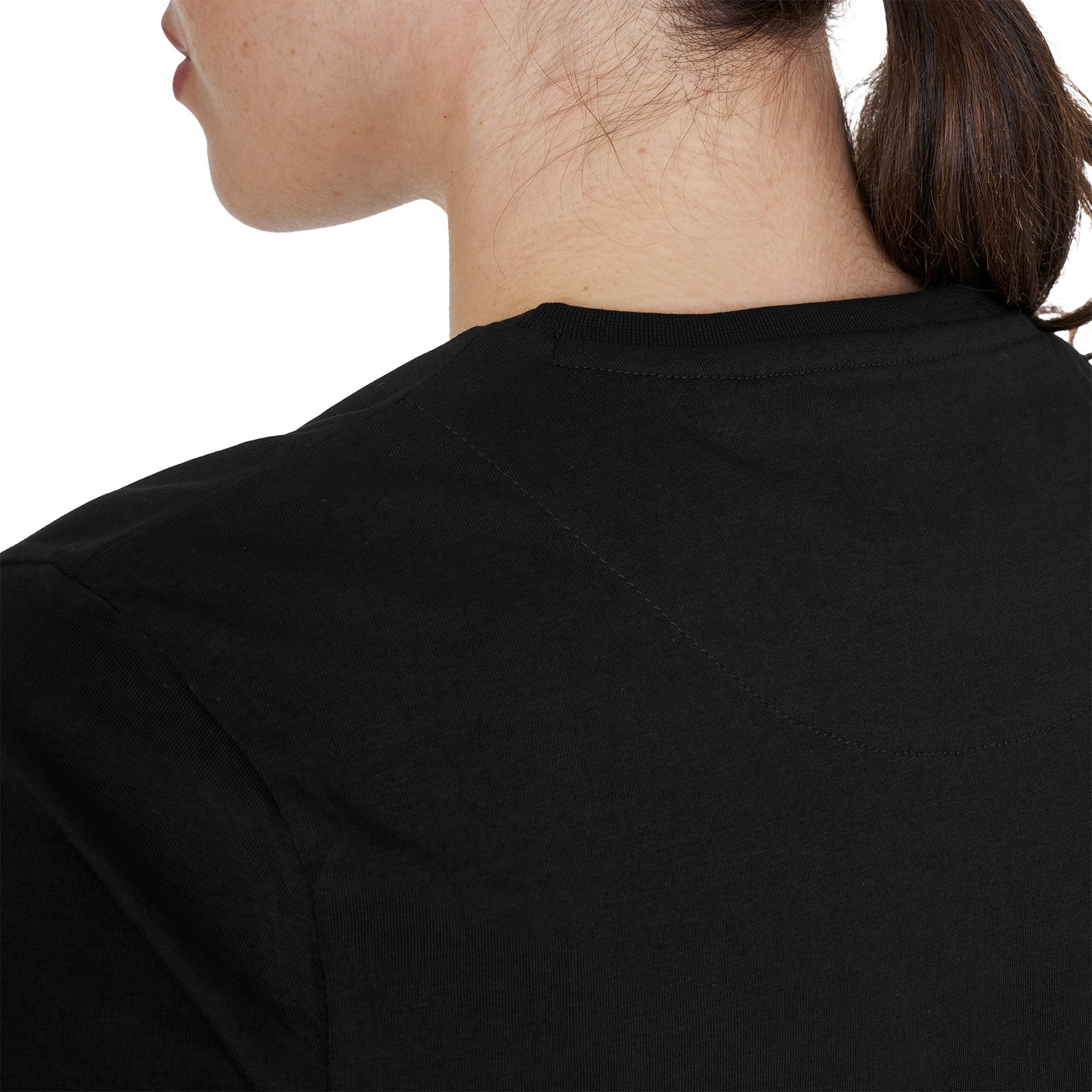 Basic T-Shirt mit tonalem Glanzlogo