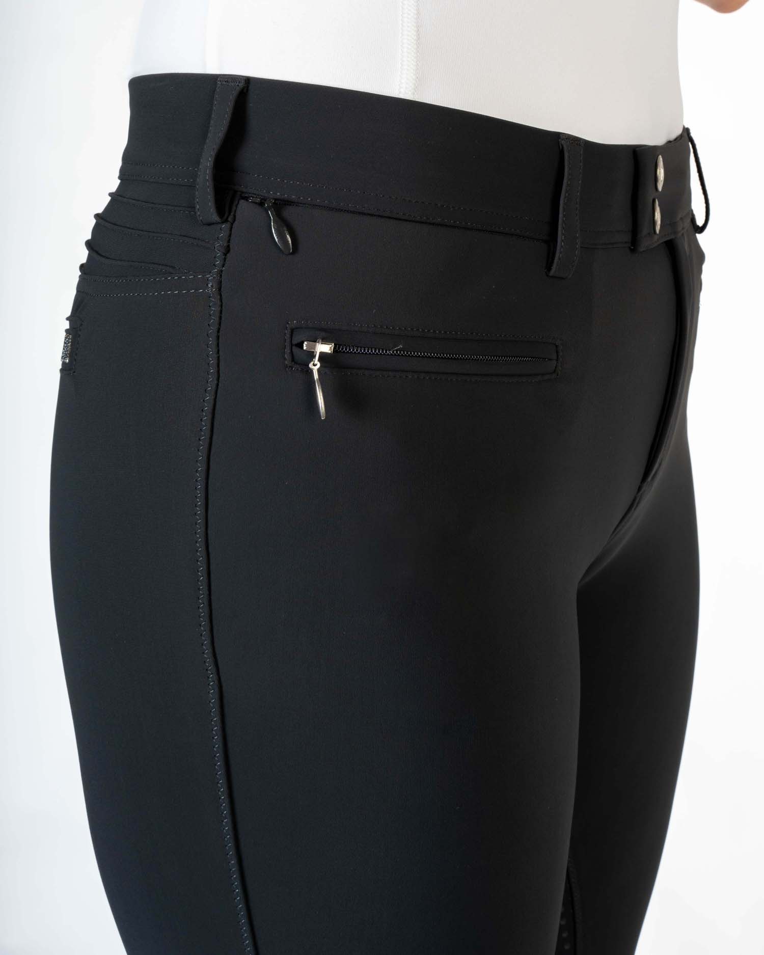 Ladies' riding breeches Diane with full grip in anthracite