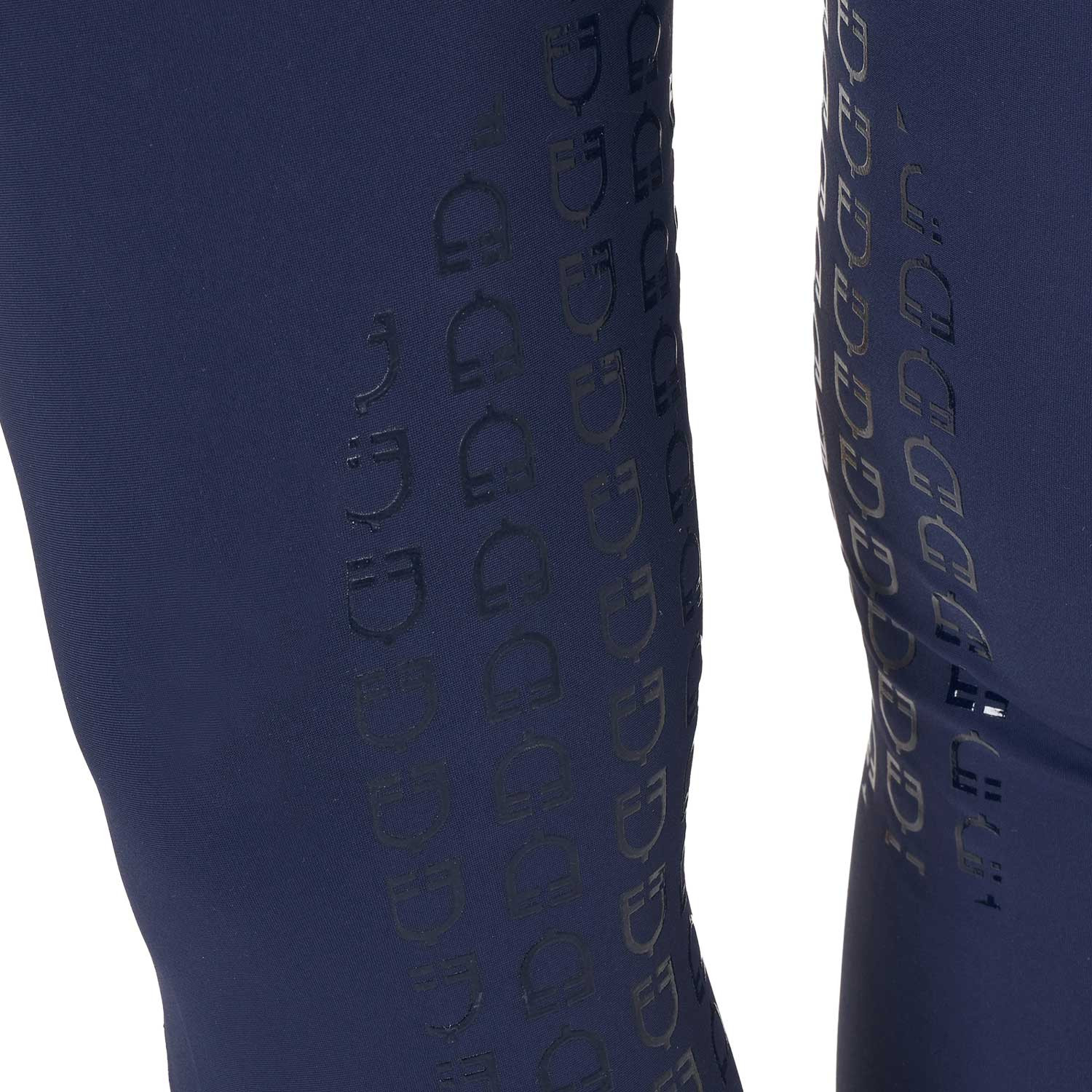 Damen-Reithose mit hohem Bund, Kniebesatz und Fleecefutter