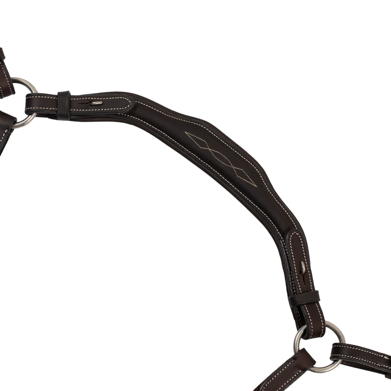 Anatomisches Leder-Vorderzeug mit abnehmbarem Martingal