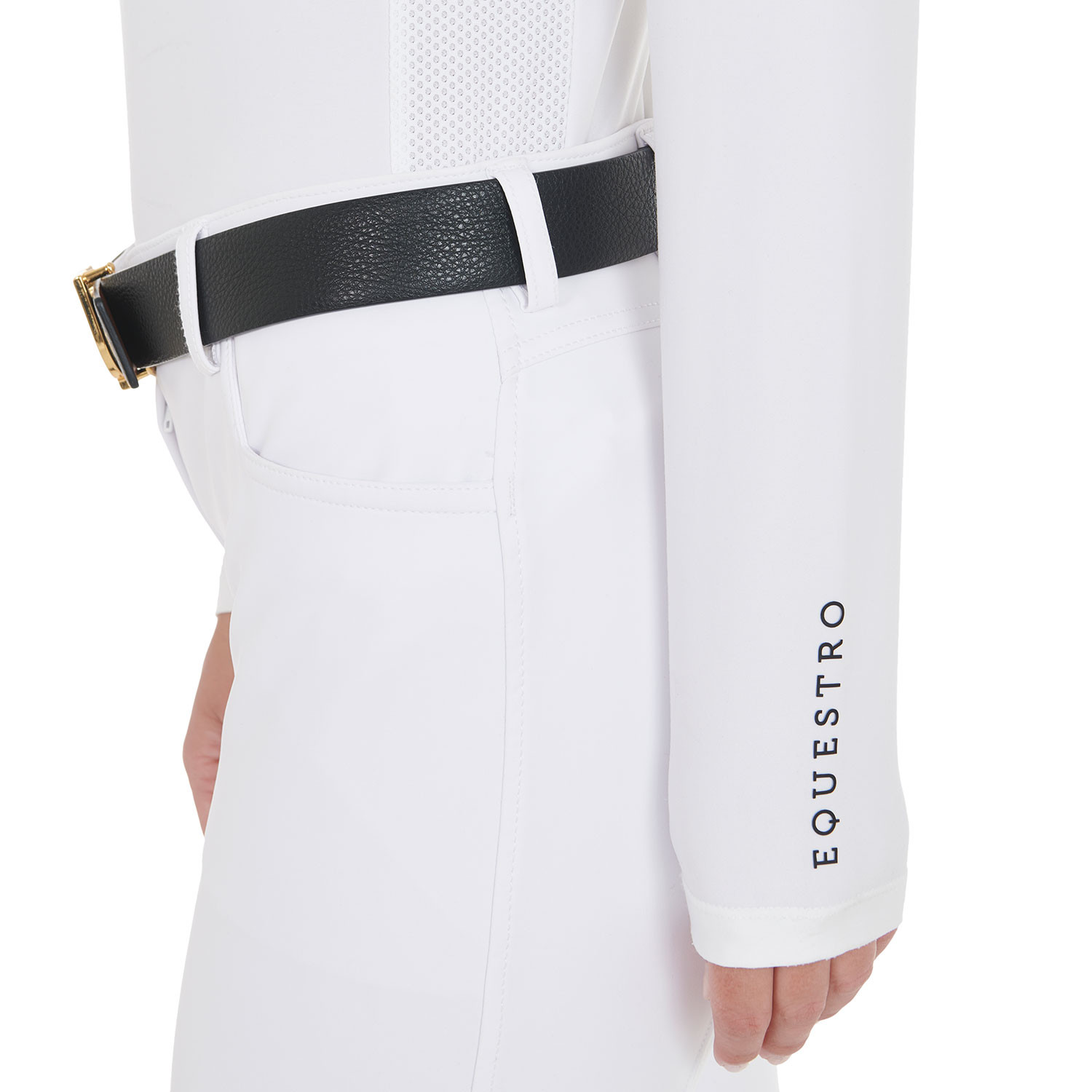 Tailliertes Damen-Poloshirt aus technischem Gewebe