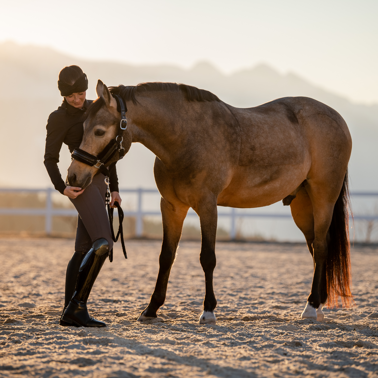 Lyon riding boots in black