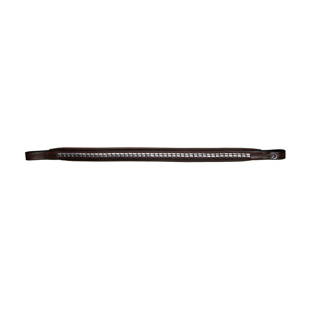 Straight browband with brass fittings