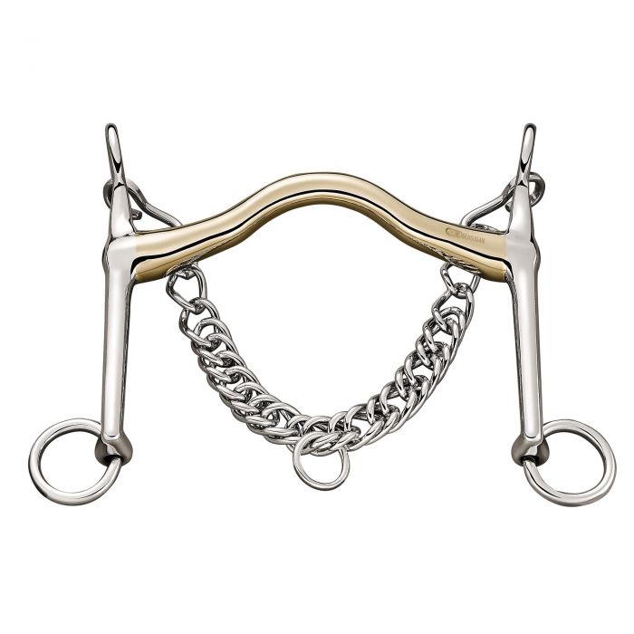 Bemelmans Sensogan snaffle bit, 14 mm, 7 cm underlash, large tongue clearance