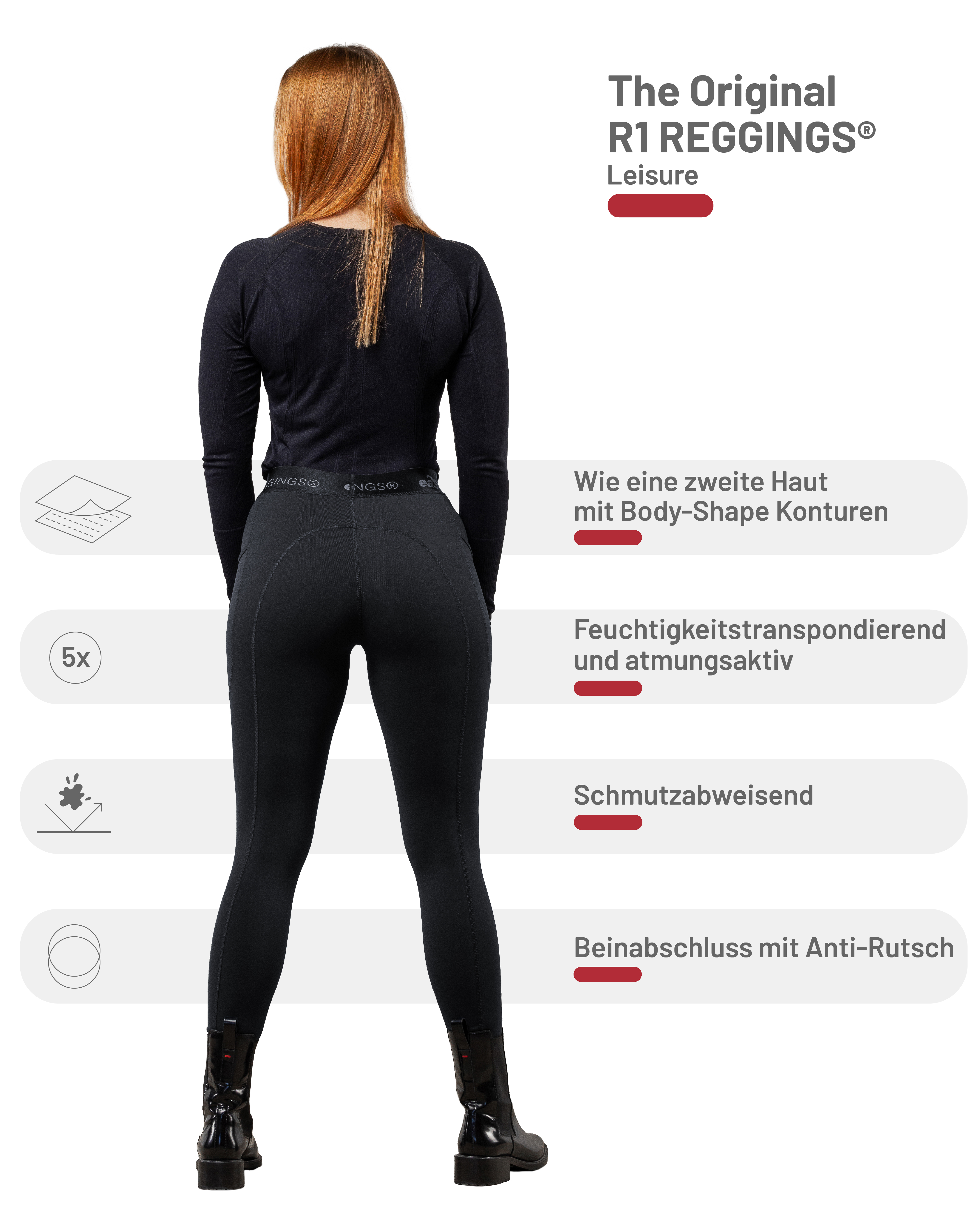Ladies riding leggings REGGINGS® R1 Leisure without trimmings