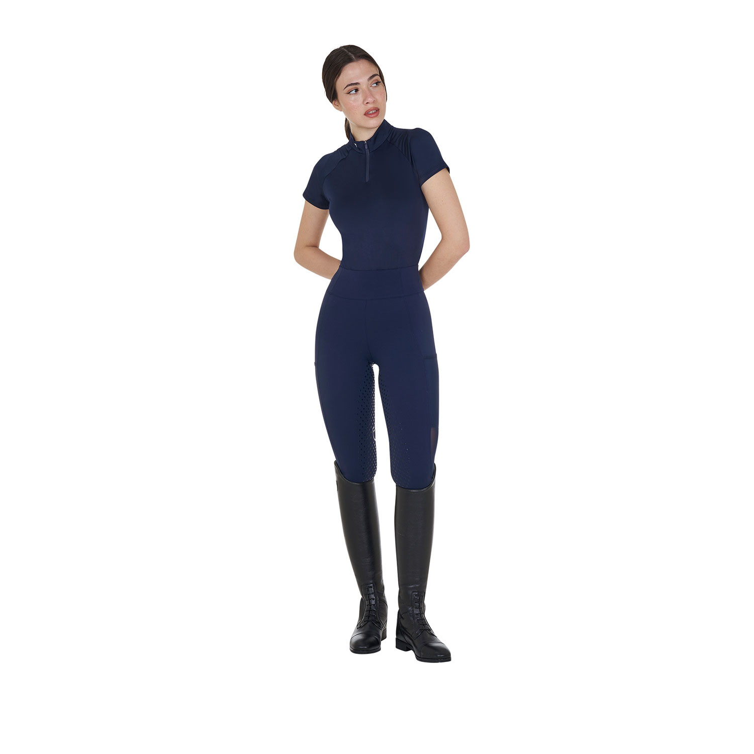 Full-Grip-Reithose für Damen mit perforierten Einsätzen