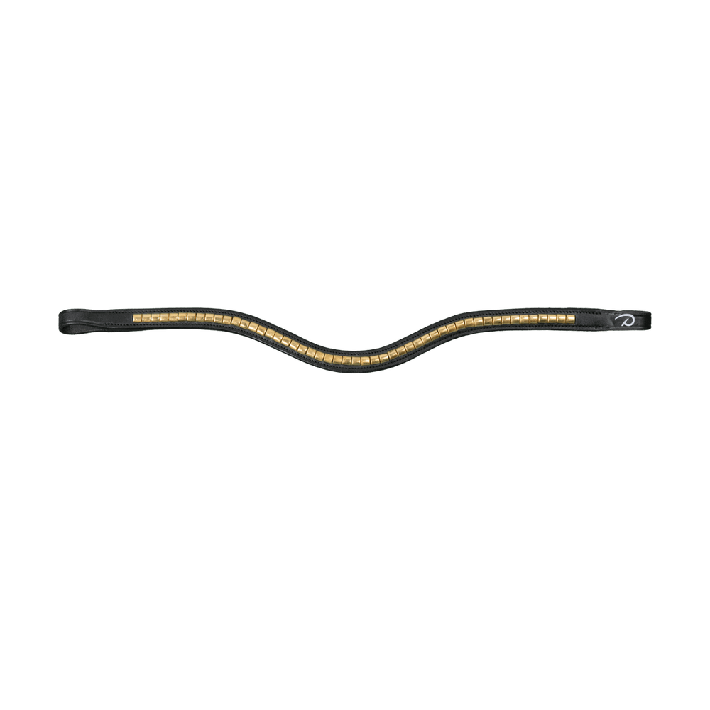 Straight browband with brass fittings