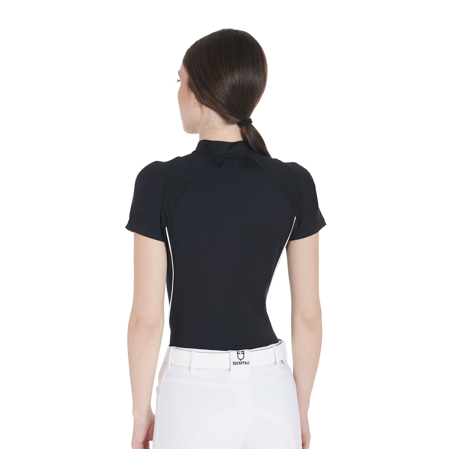 Schmal geschnittenes Damen-Trainingspolo aus Funktionsmaterial