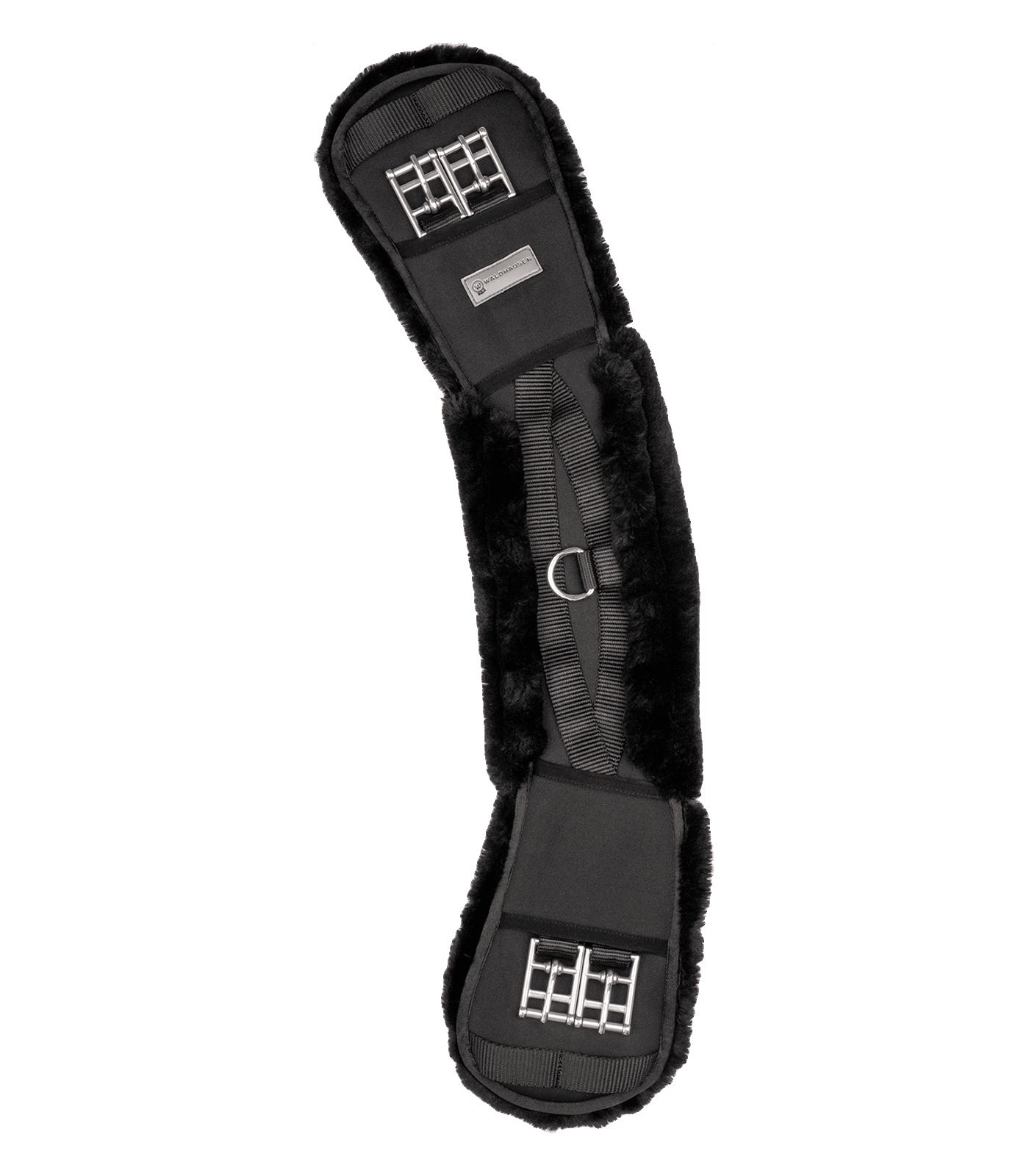 Sangle courte Soft doublée de fourrure synthétique, noir