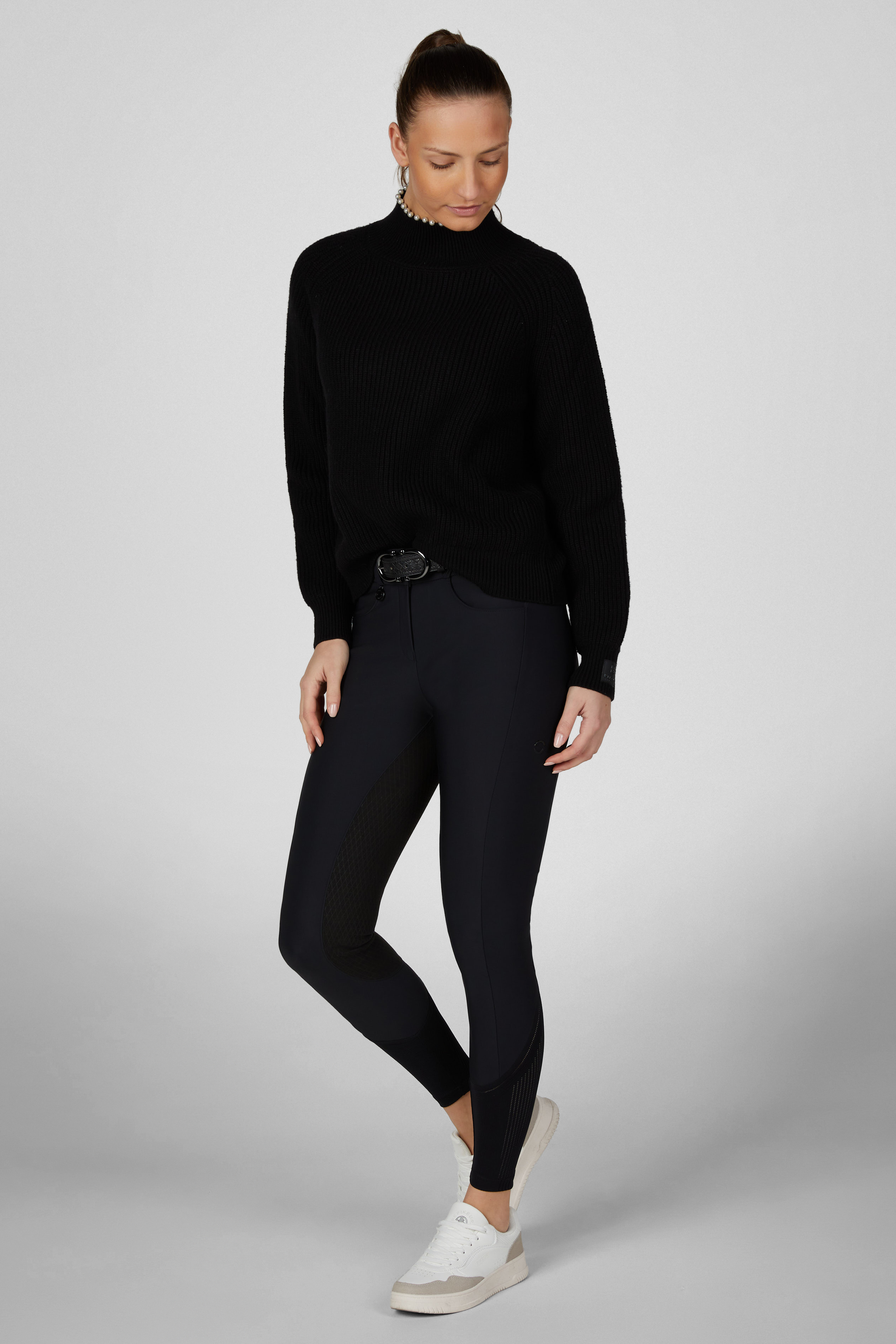 Reithose Damen CEELINA Highwaist Grid TexLeather Vollgrip
