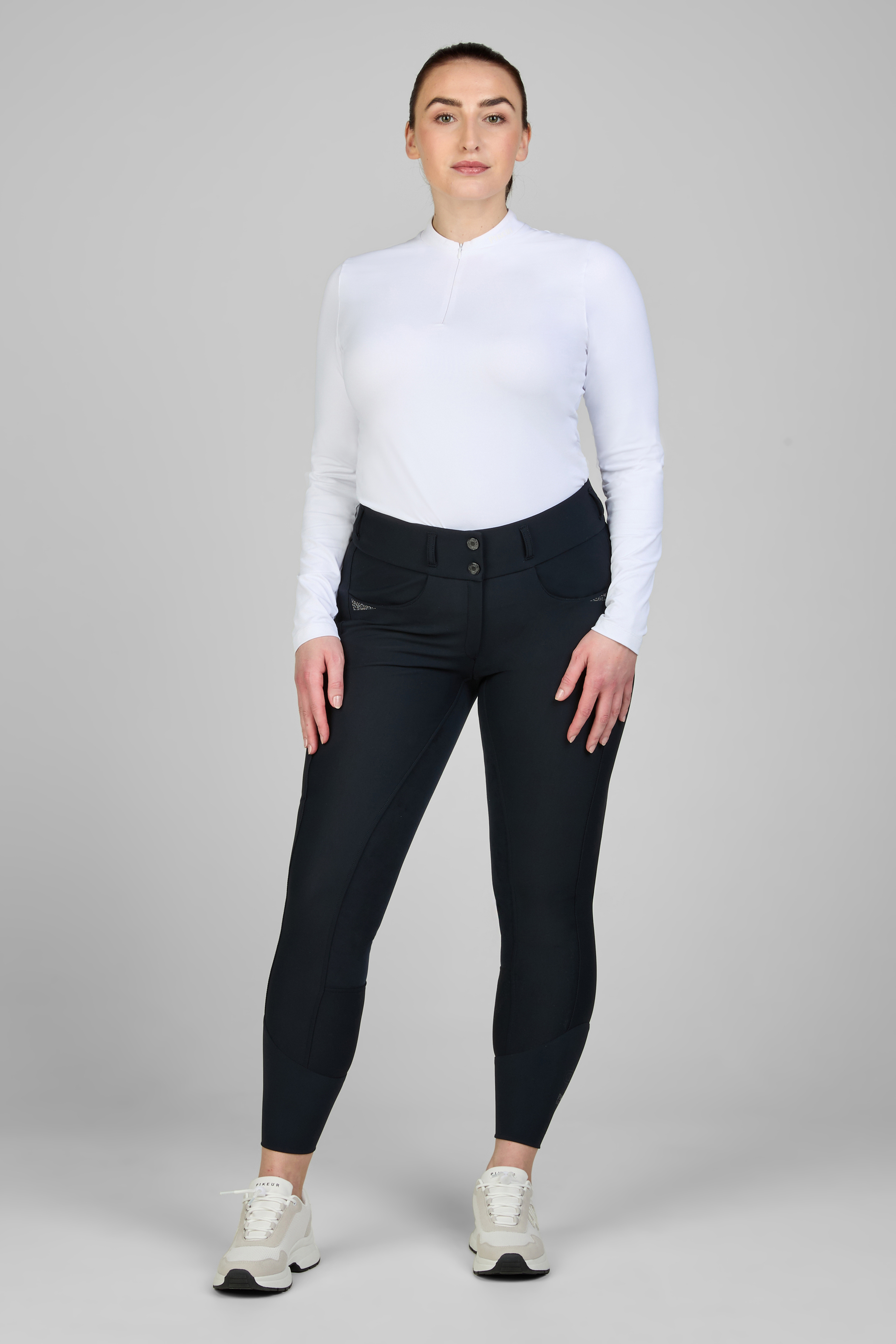Riding breeches ladies Laure artificial leather full seat