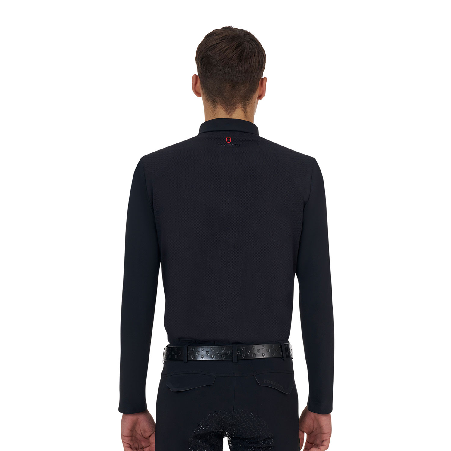 Ridertechnology Herren-Trainingspolo Langarm mit Reißverschluss