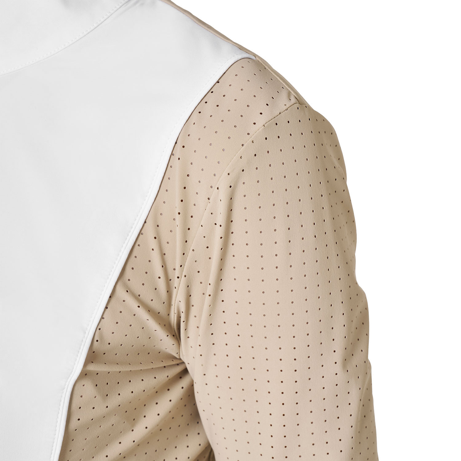 Perforiertes langärmliges Damen-Turnierpolo