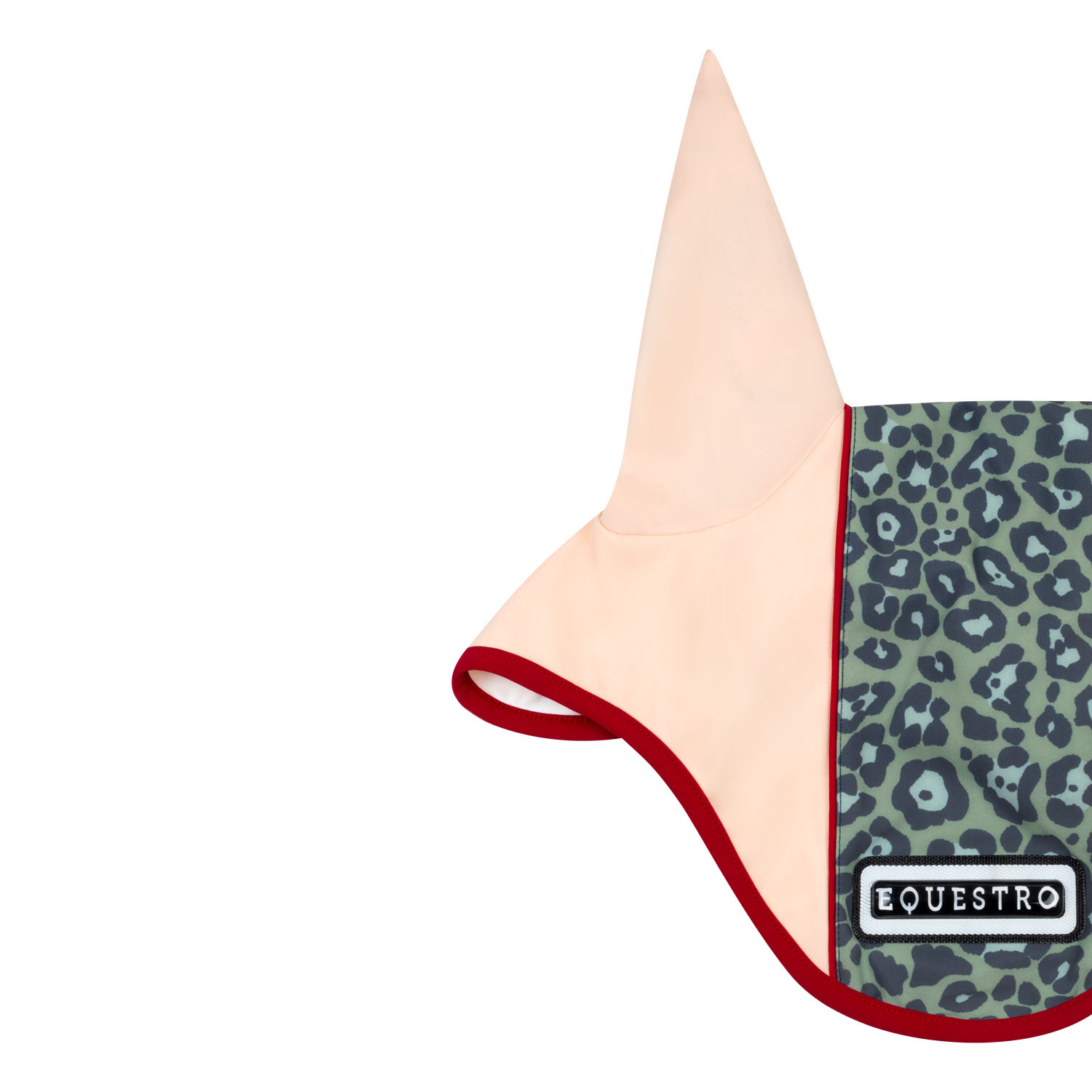 Fliegenhaube aus technischem Gewebe mit Leopard-Mittelstreifen