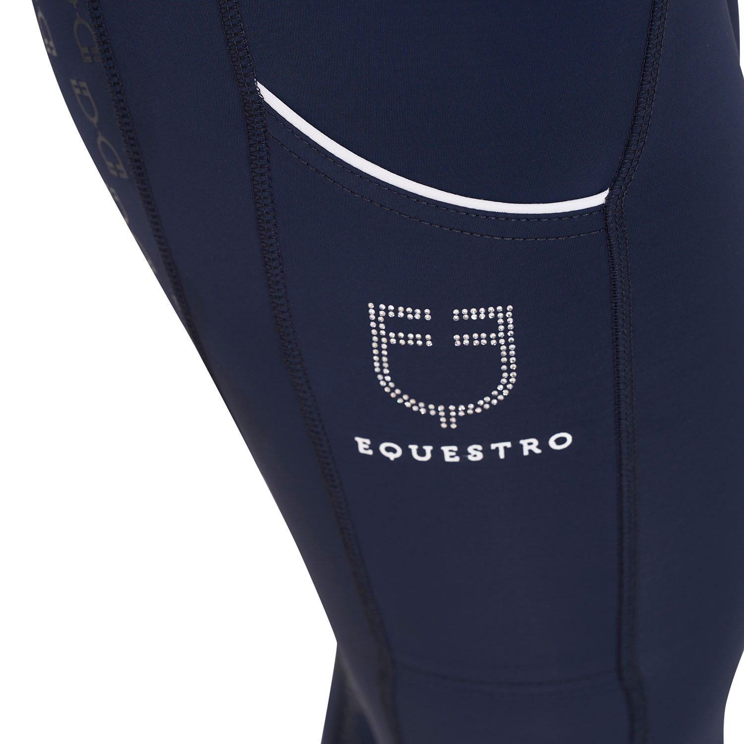 Taillierte Damen-Leggings mit Strasssteinen