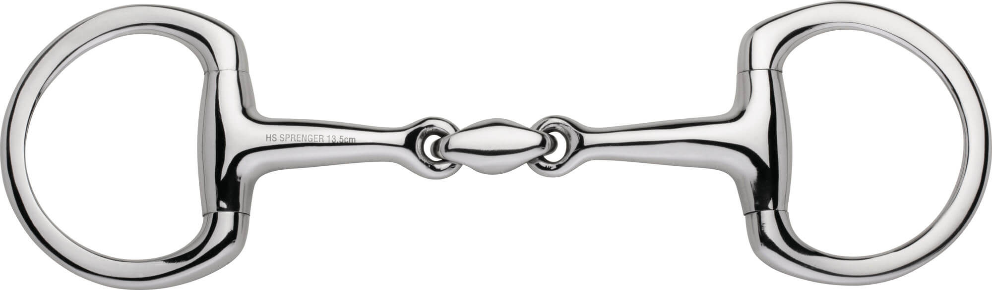 Olive head snaffle, double broken, 16 mm