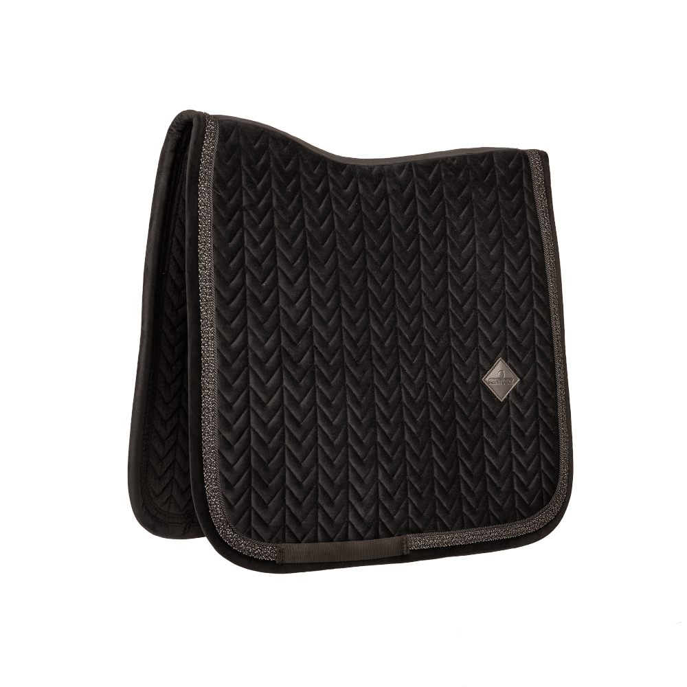 Tapis de selle Velvet Fishbone cordon paillettes tressé