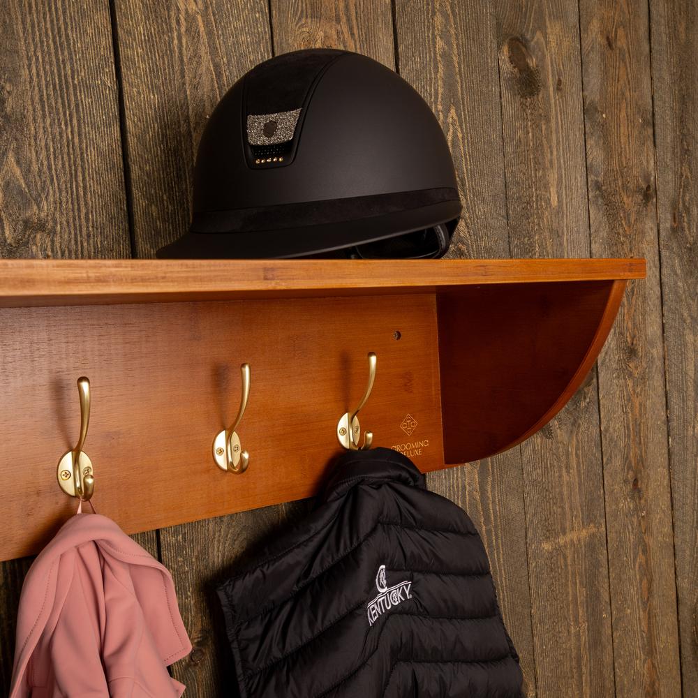 Helmet rack with 5 hooks