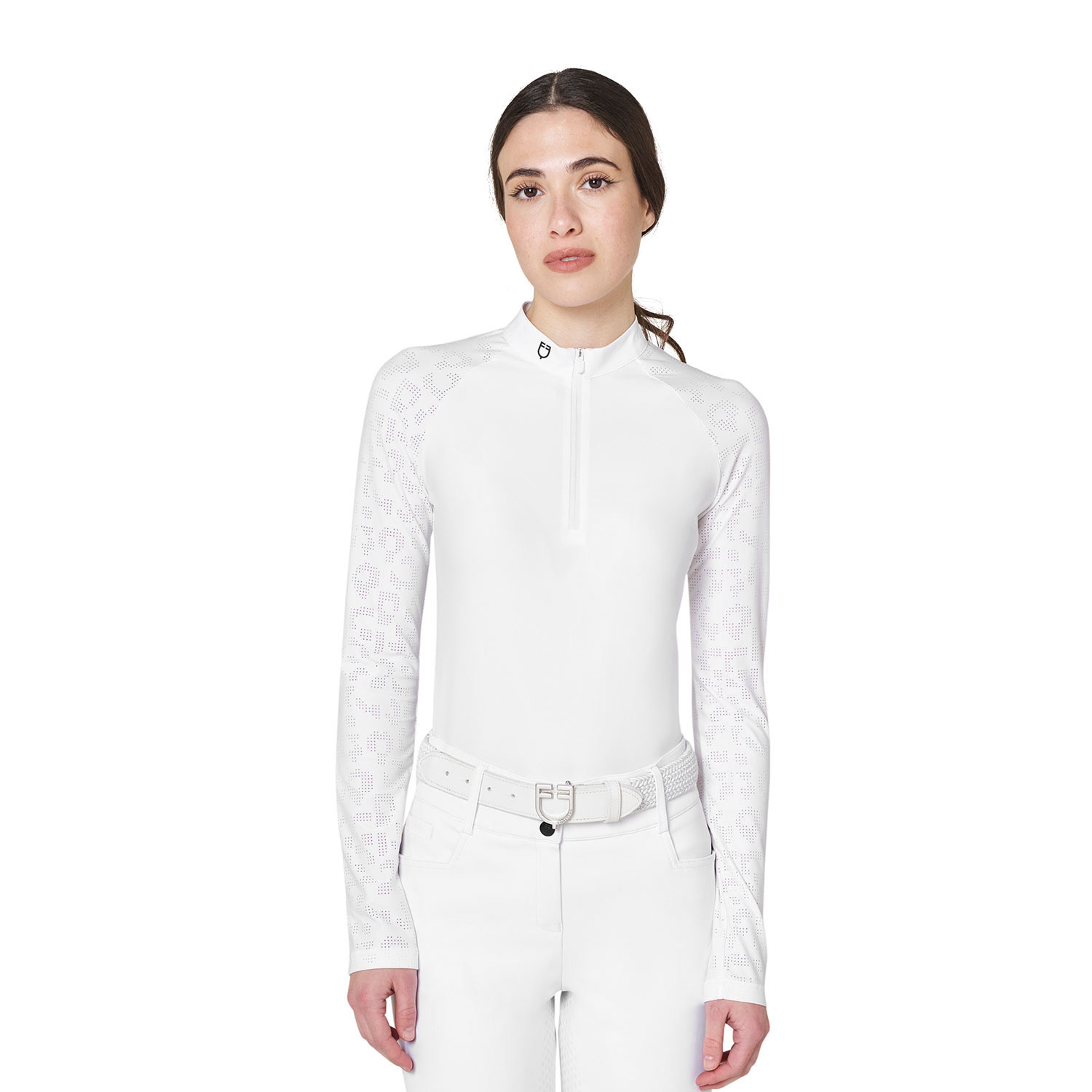 Schmal geschnittenes Turnier-Poloshirt für Damen mit Mesh-Einsätzen