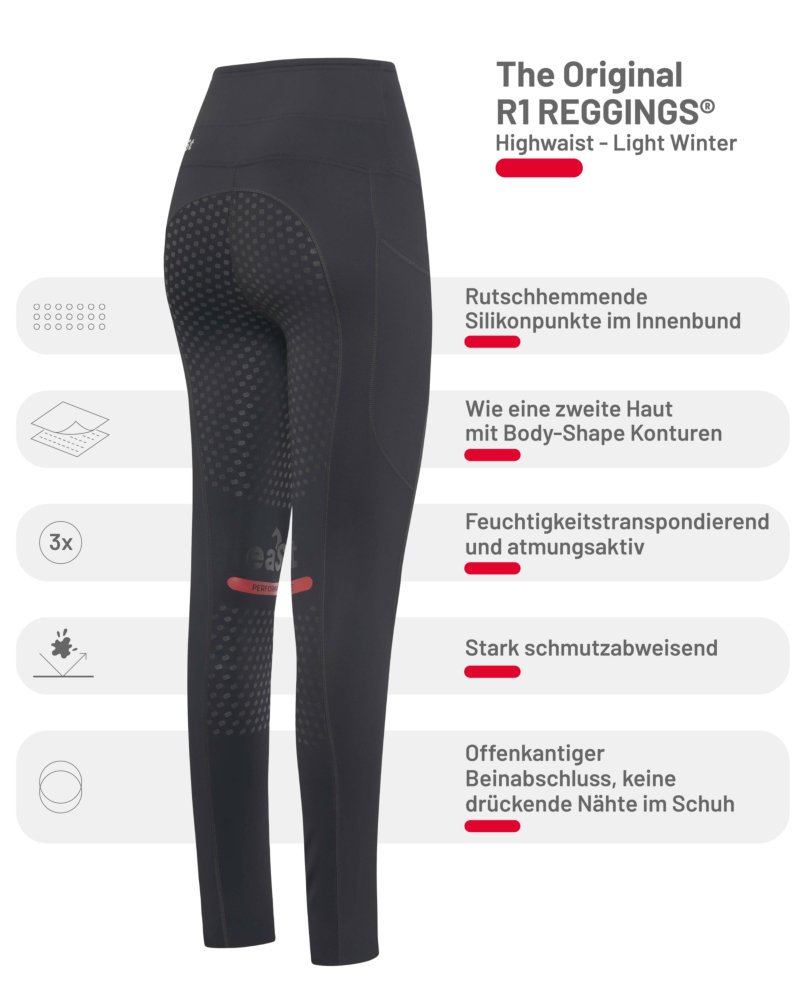 REGGINGS® R1 Highwaist Light Winter in schwarz