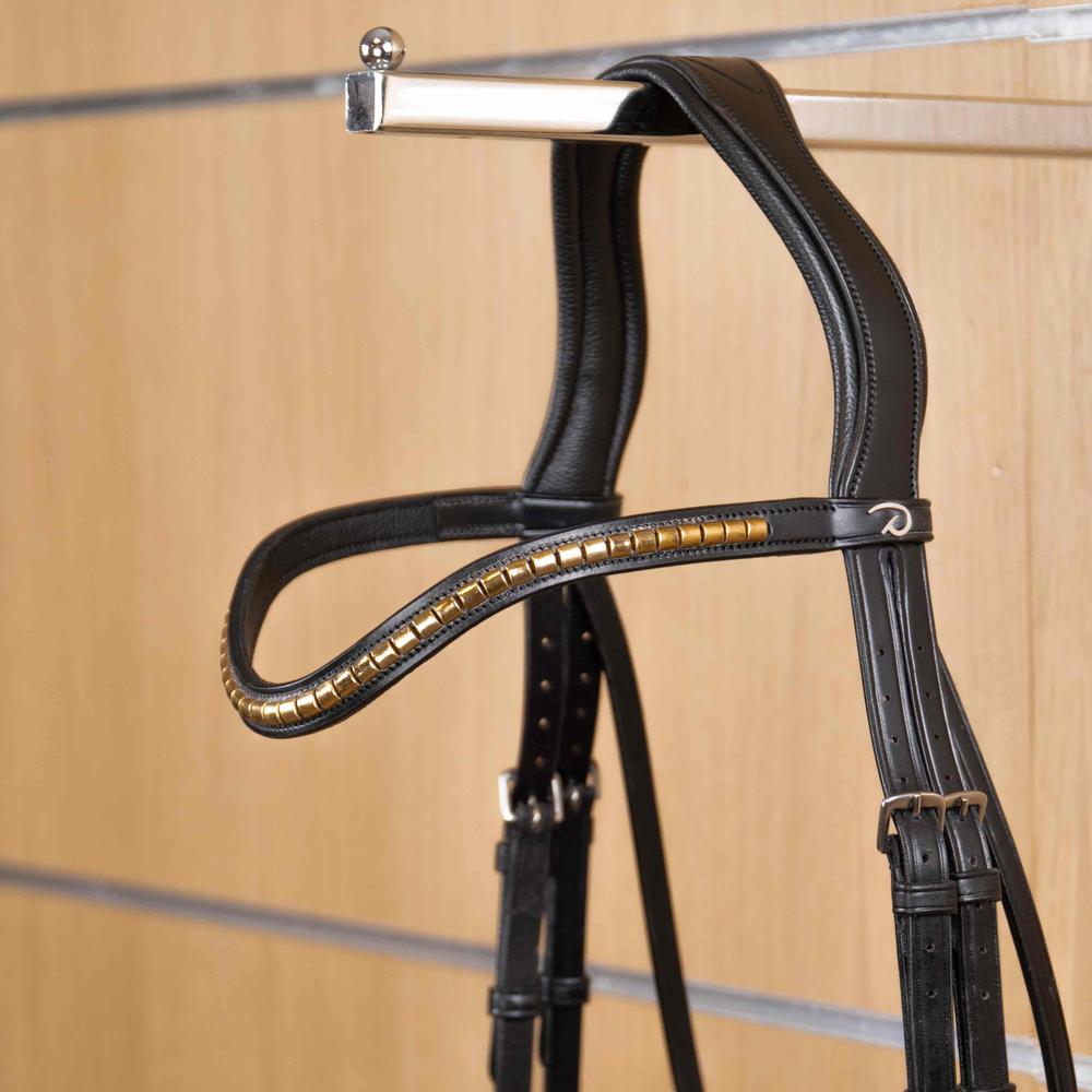 Straight browband with brass fittings