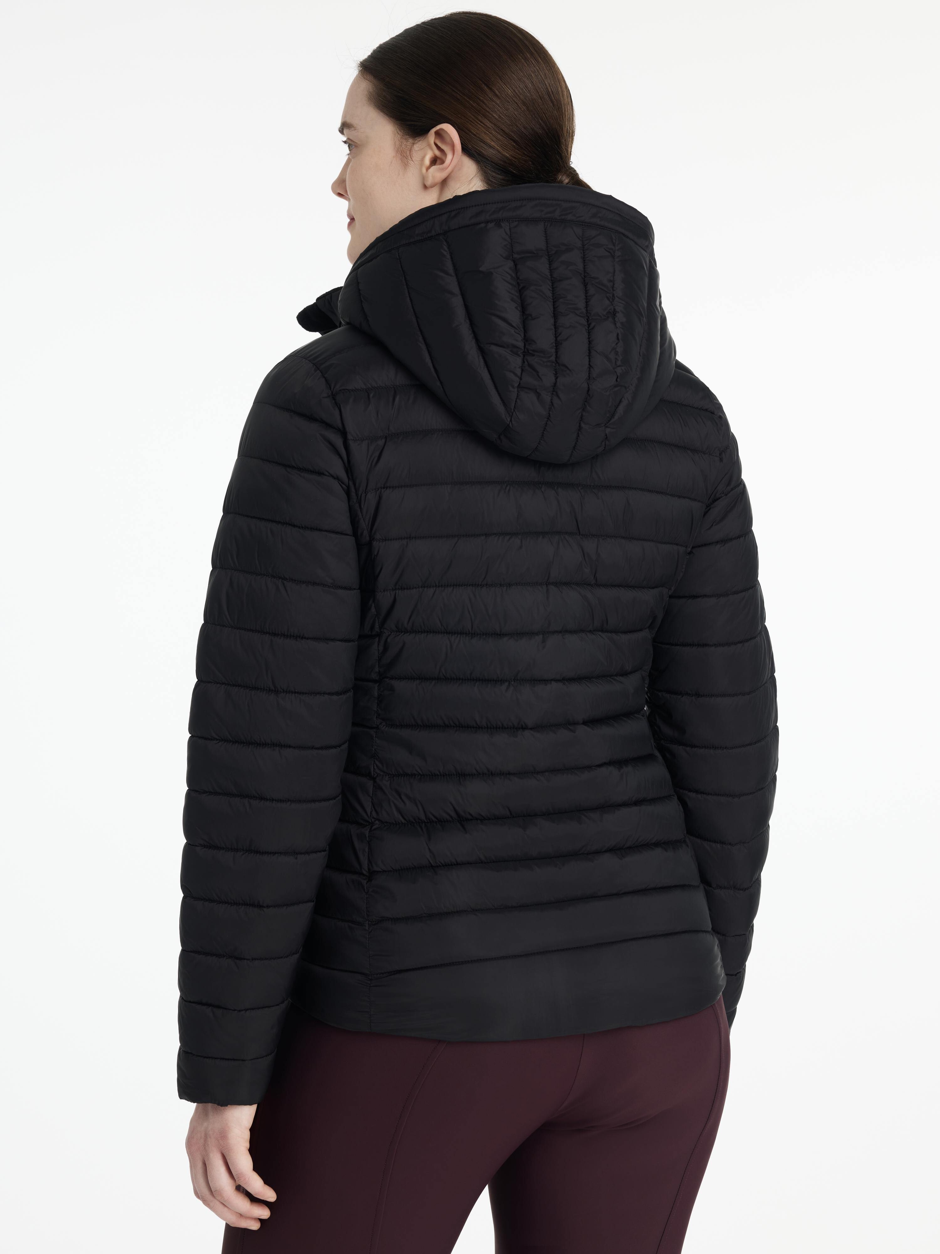 Rose Steppjacke mit Kapuze