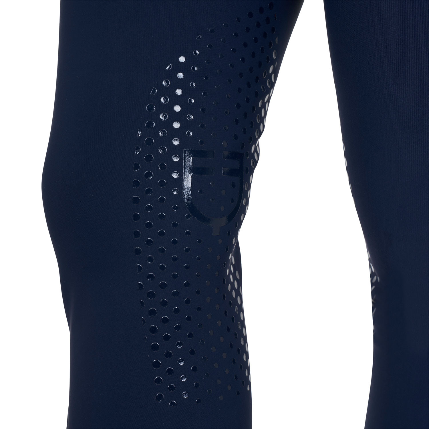 Dames rijbroek met hoge taille en strasslogo
