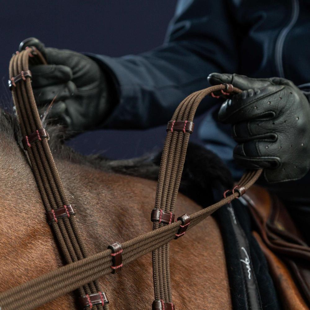 5/8" (16 mm) Gurtzügel mit 9 Lederstegen (ohne Stopper)