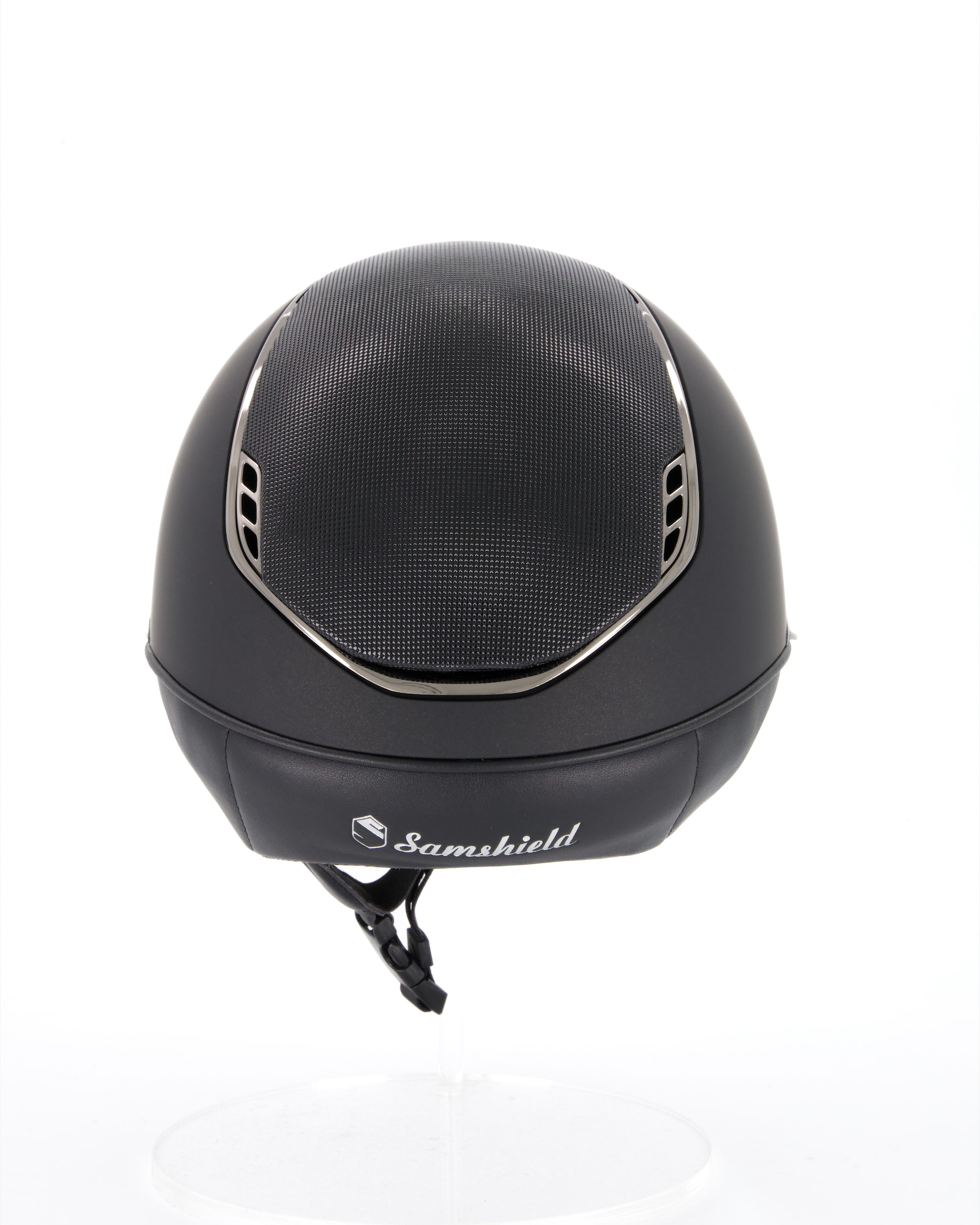 Reithelm 2.0 Miss Shield Shadowmatt Black, Top u. Frontal Band Shimmer, Trim u. Blason Chrome Black