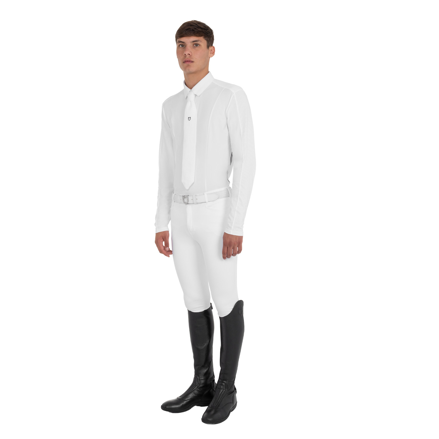 Herren-Reithose Slim Fit mit Kniebesatz