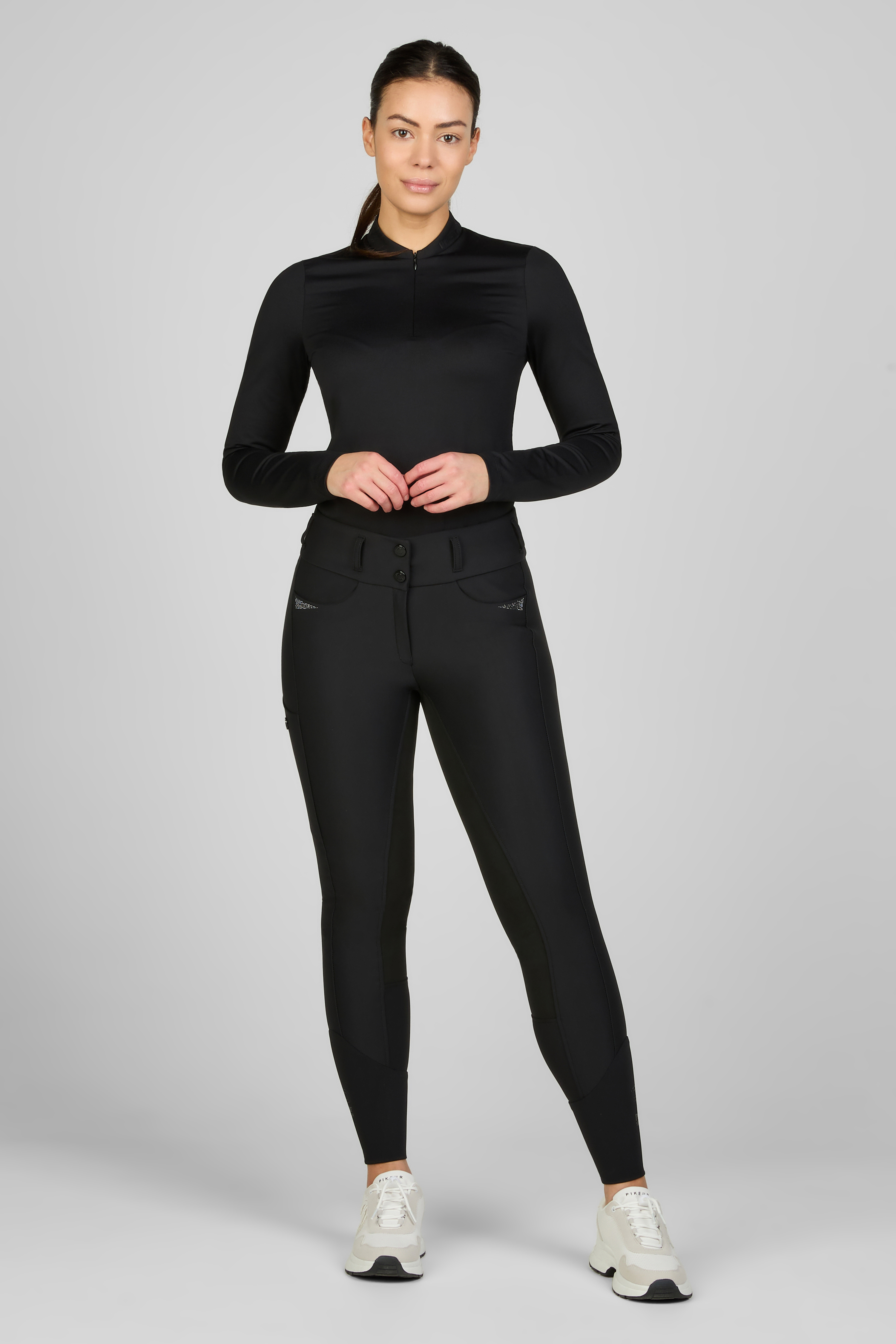 Riding breeches ladies Laure artificial leather full seat