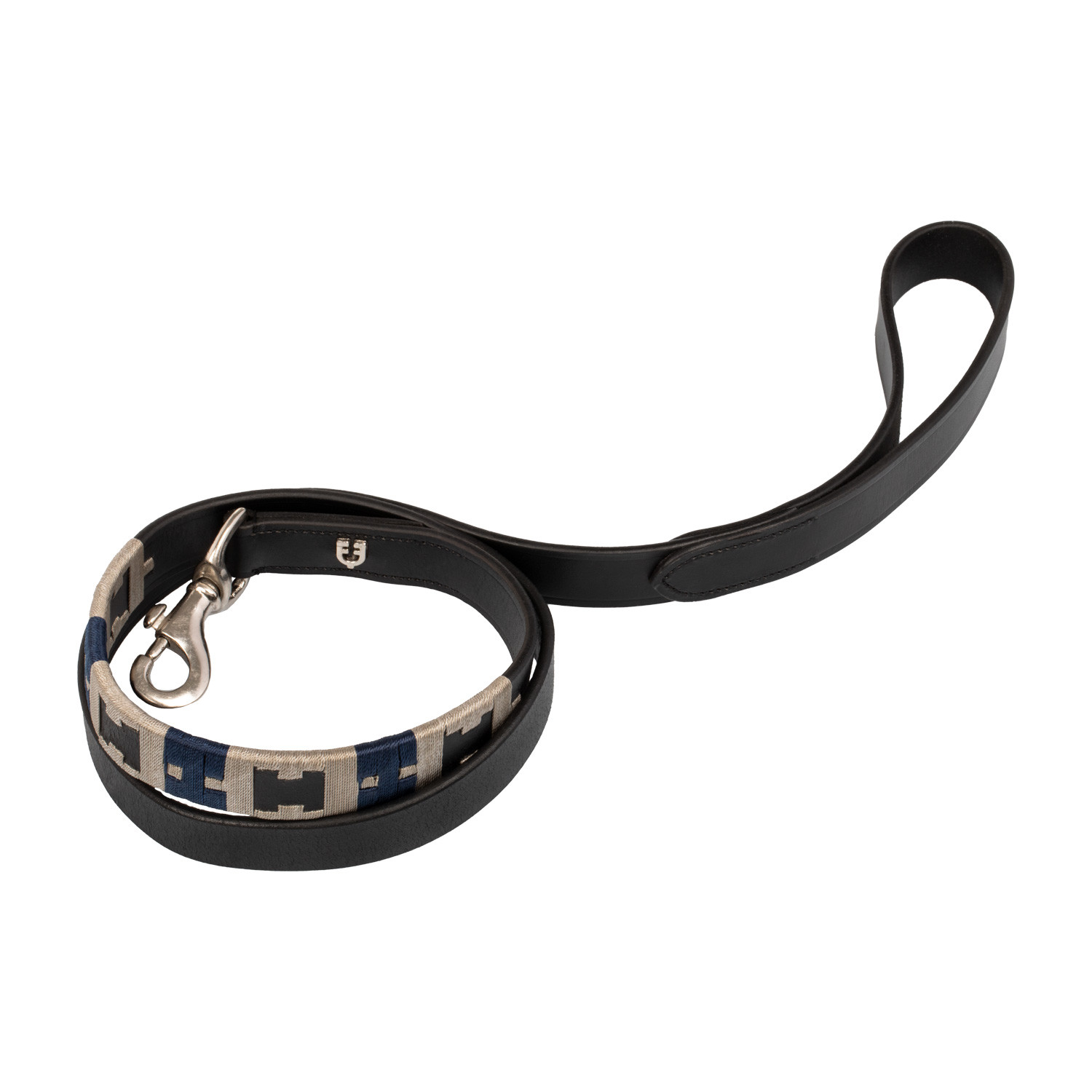 Leder-Hundeleine mit geometrischem Muster