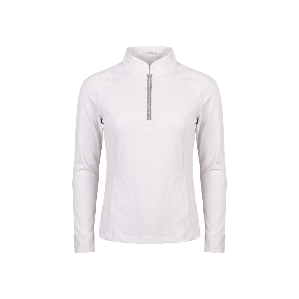 Turniershirt Classic Mädchen langarm mit Glitzerreißverschluss
