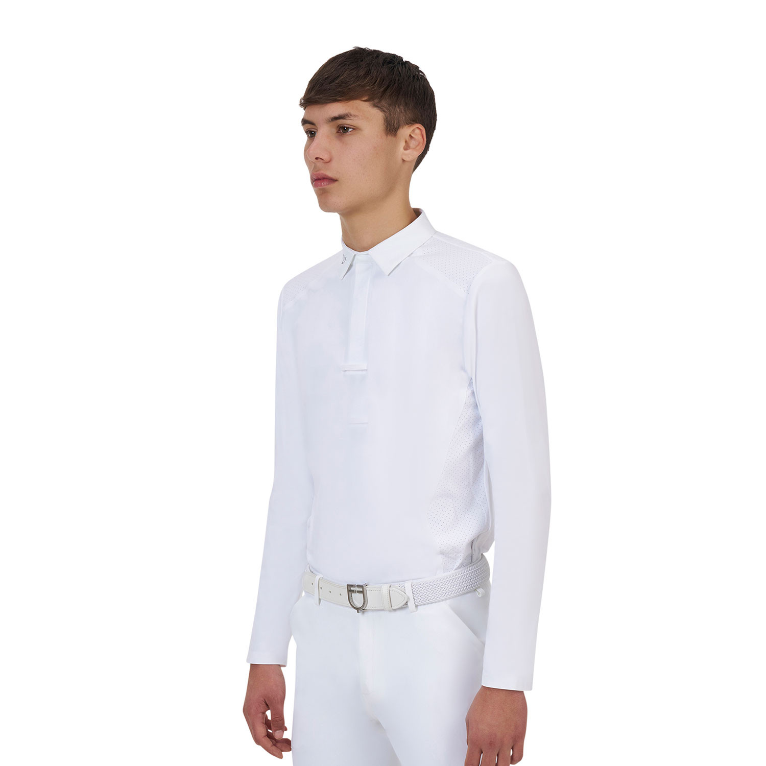 Ridertechnology Herren-Turnierpolo Langarm mit Knöpfen