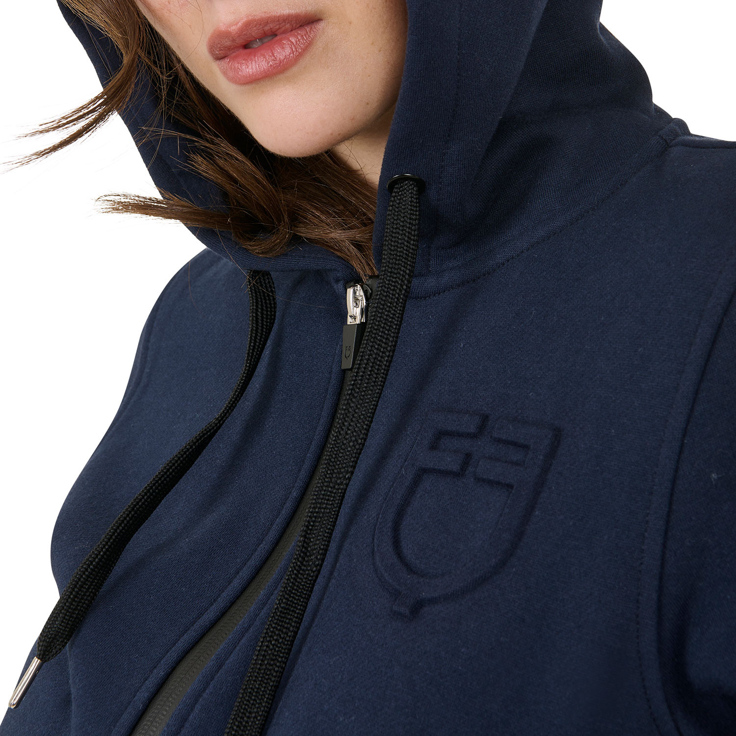 Hoodie Institutional für Damen mit Frontreißverschluss