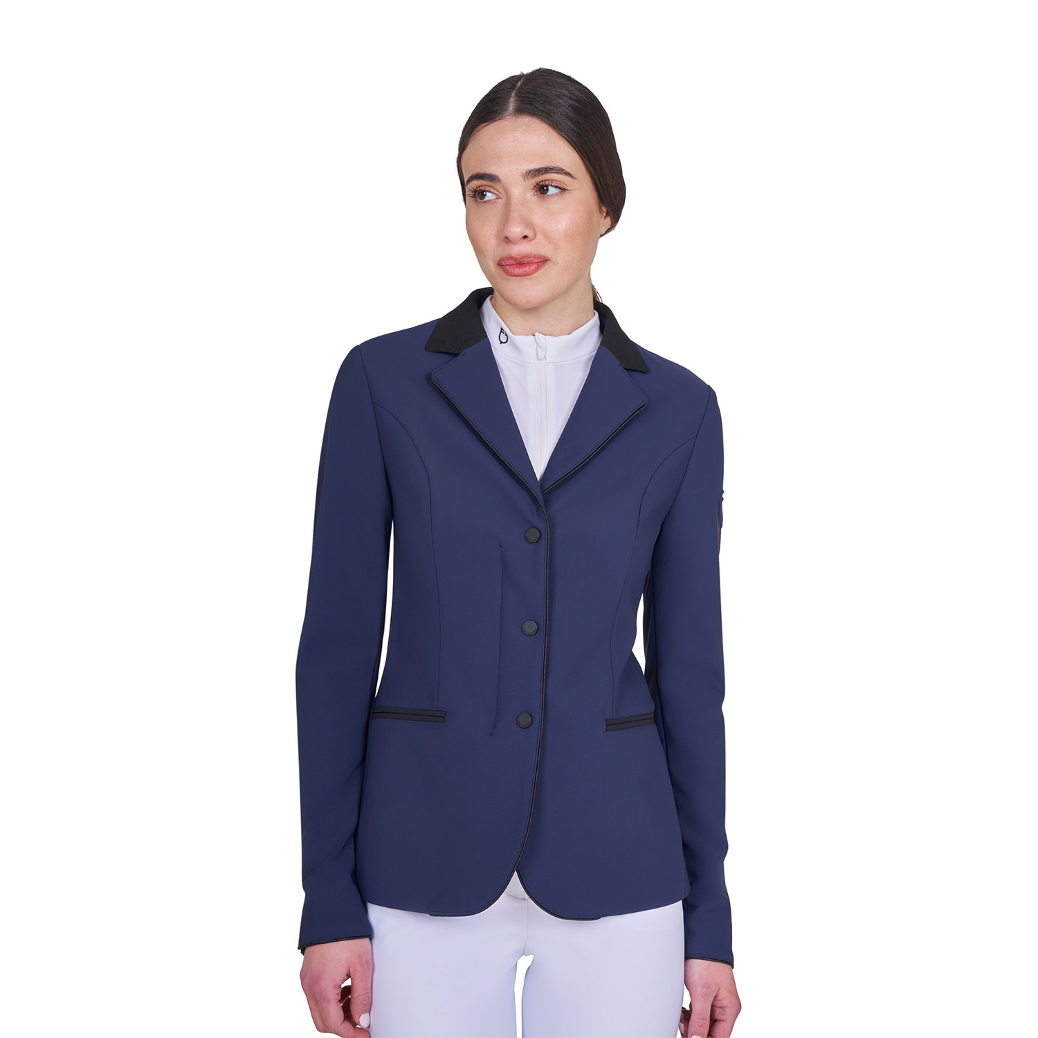 Damen-Turnierjacket mit Reißverschluss und Knöpfen