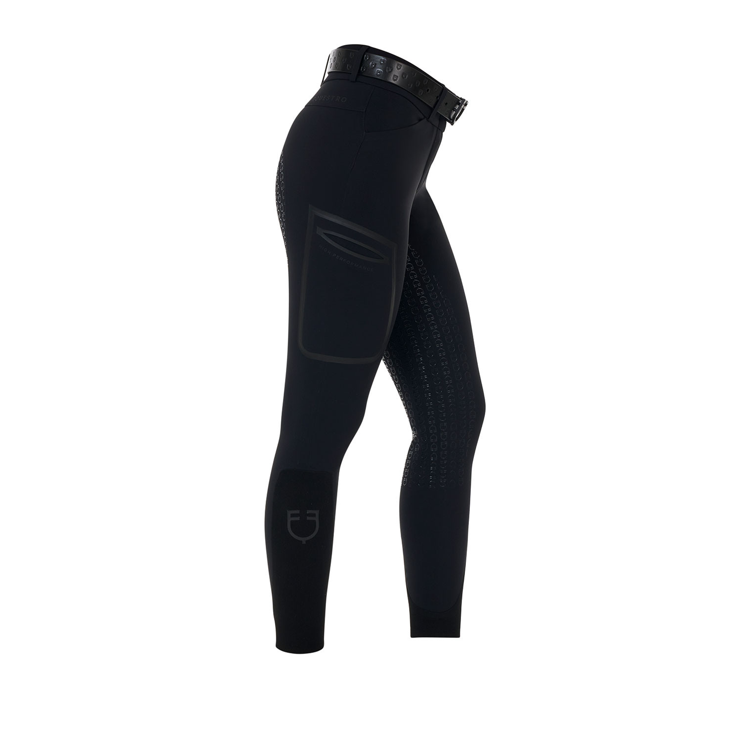 Damen-Reithose mit hohem Bund und Vollbesatz