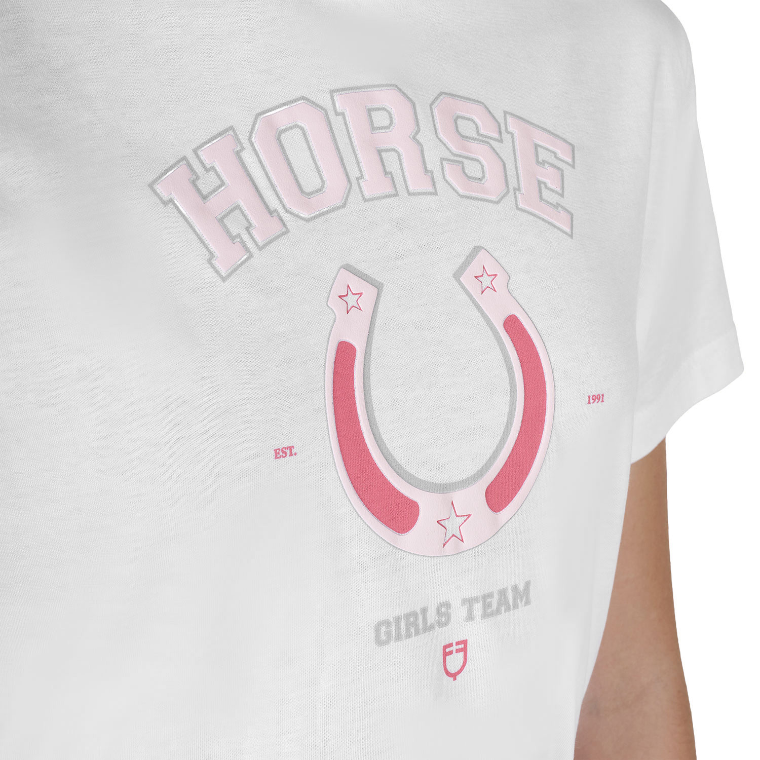 Baumwoll-T-Shirt Horse Team für Mädchen
