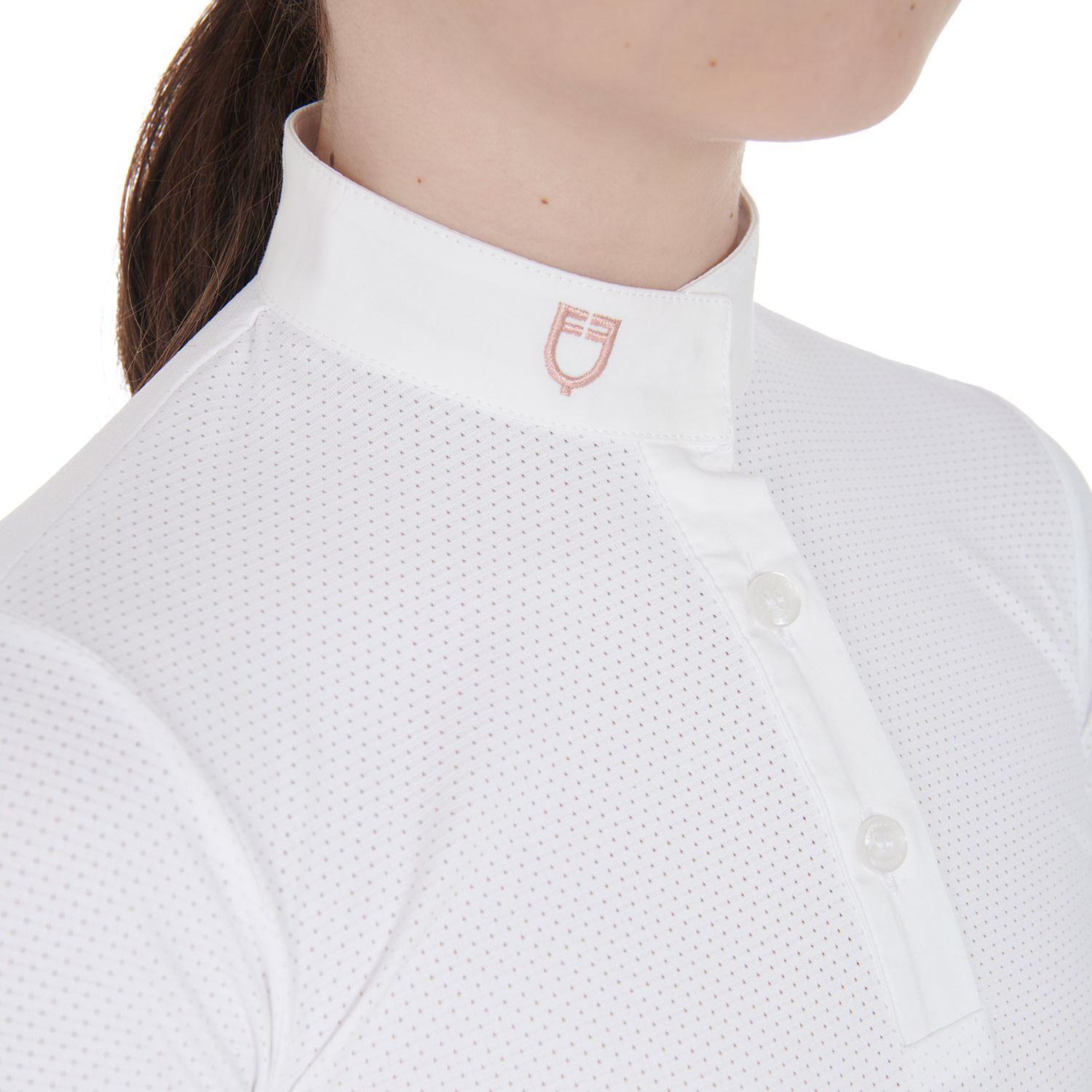 Mädchen-Turnierpolo Slim Fit atmungsaktiv