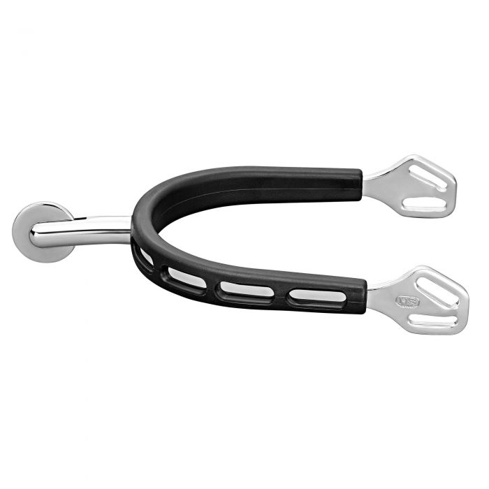 Spurs Ultra Fit Extra Grip rounded spike with large wheel in black