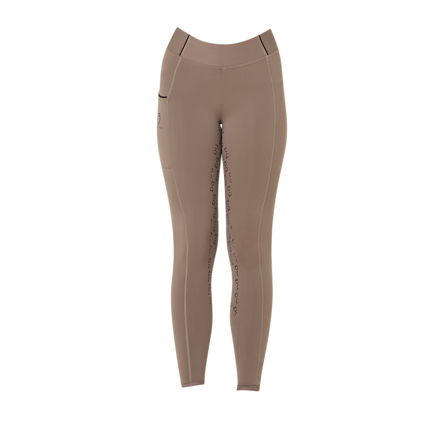 Schmal geschnittene Mädchen-Leggings mit Grip und Logo