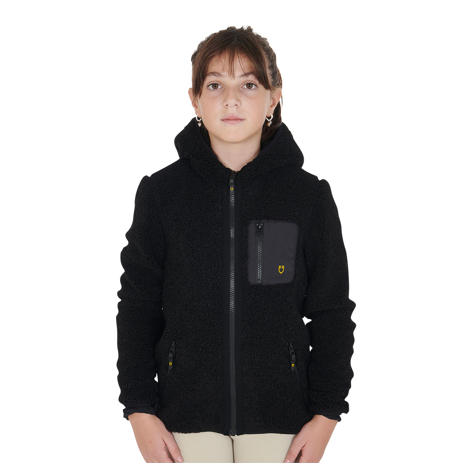 Kinder-Fleece-Sweatshirt mit Frontreißverschluss