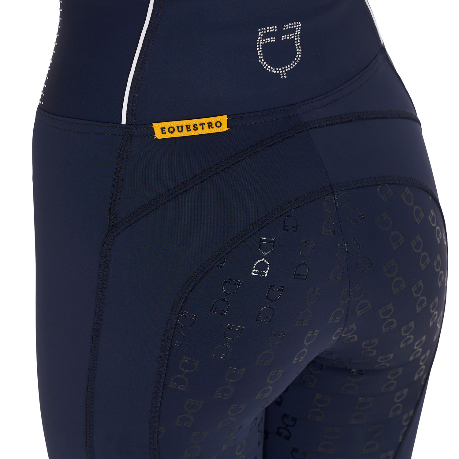 Taillierte Damen-Leggings mit Strasssteinen