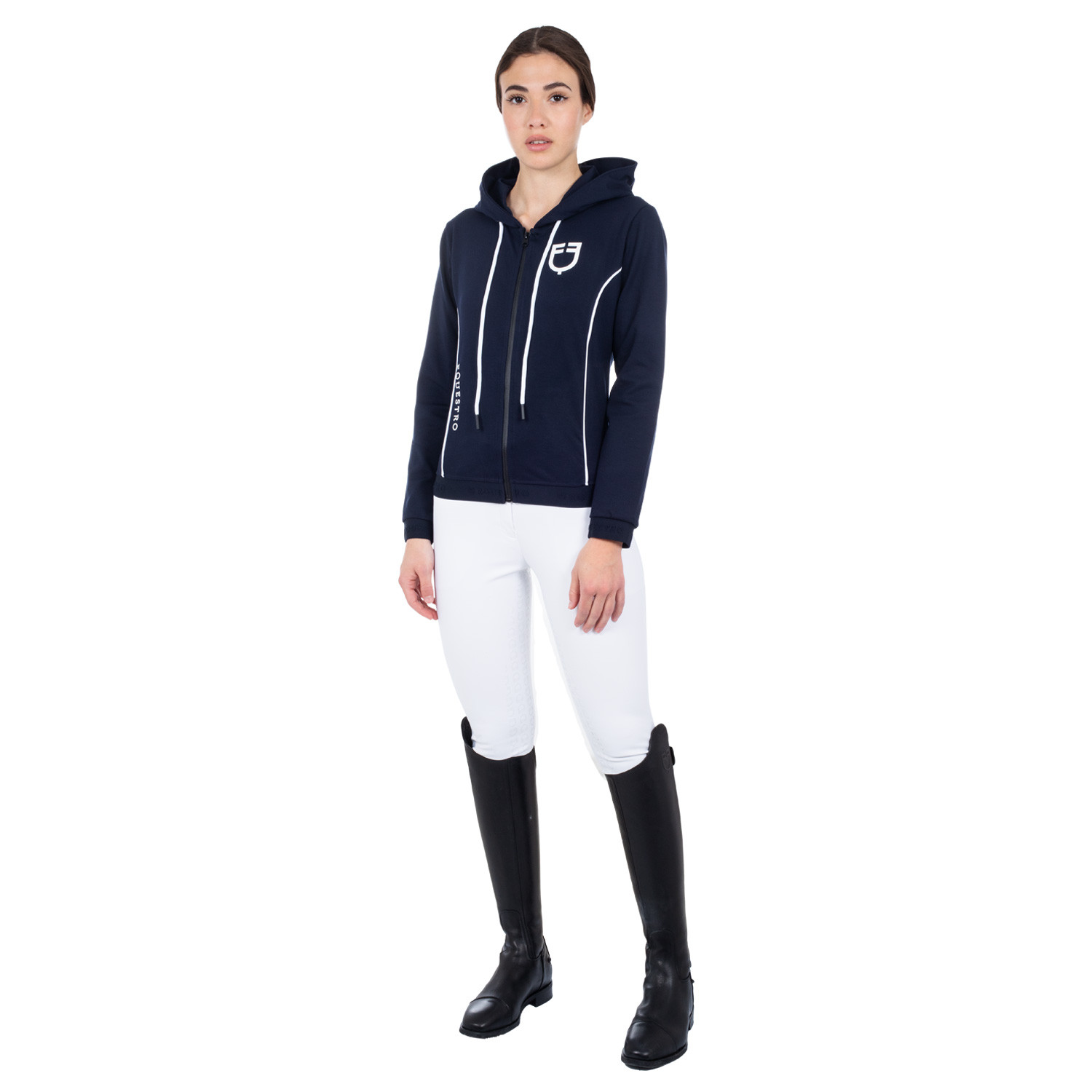 Damen-Sweatshirt mit Interlock-Frontreißverschluss