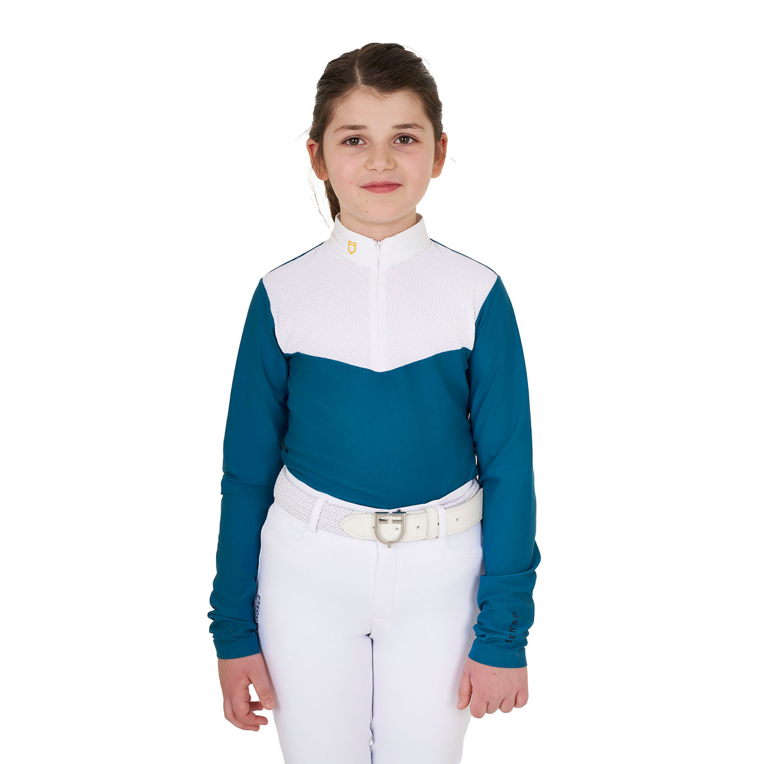 Mädchen-Poloshirt mit langen Ärmeln