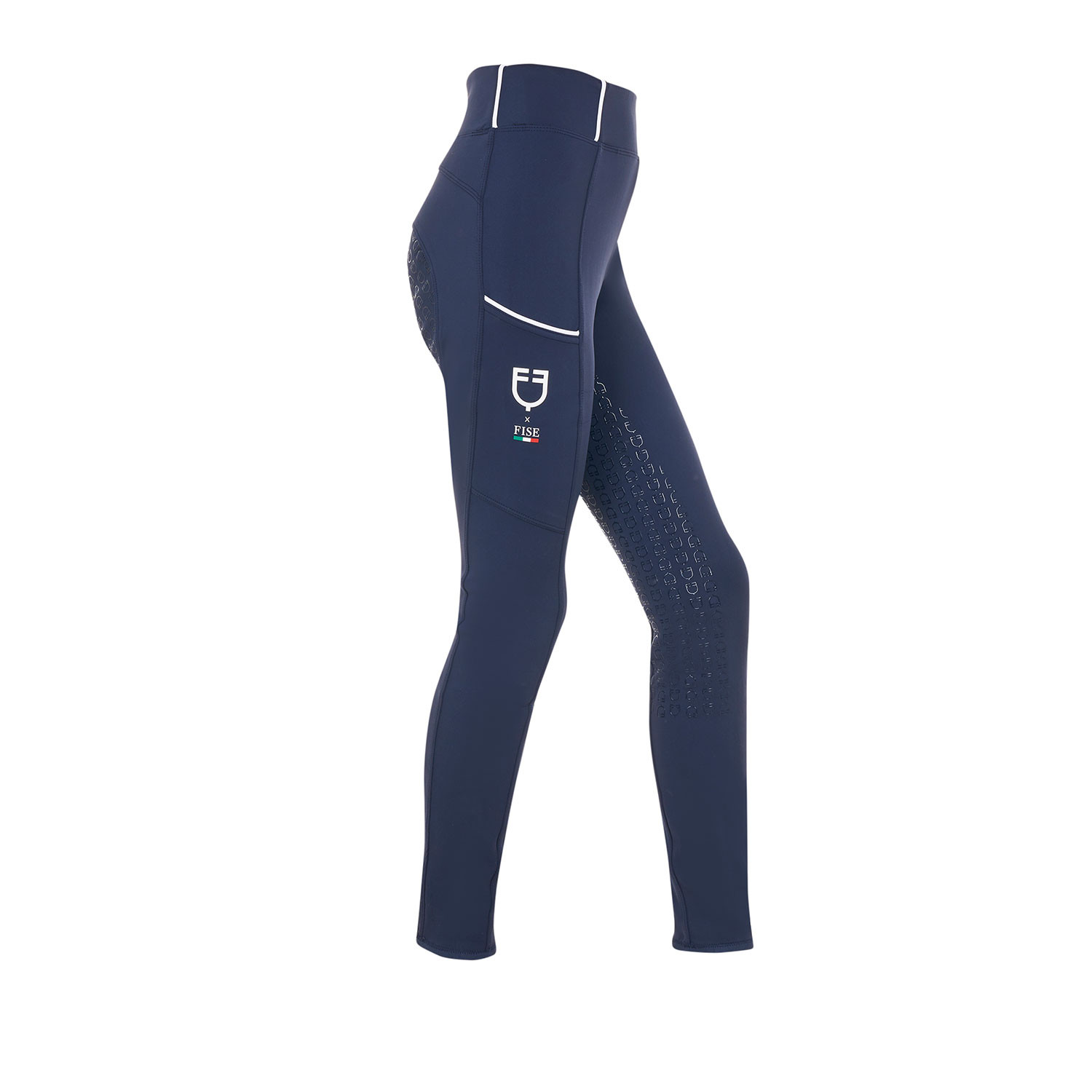 Mädchen-Reitleggings mit schmalem Schnitt und Vollbesatz X FISE