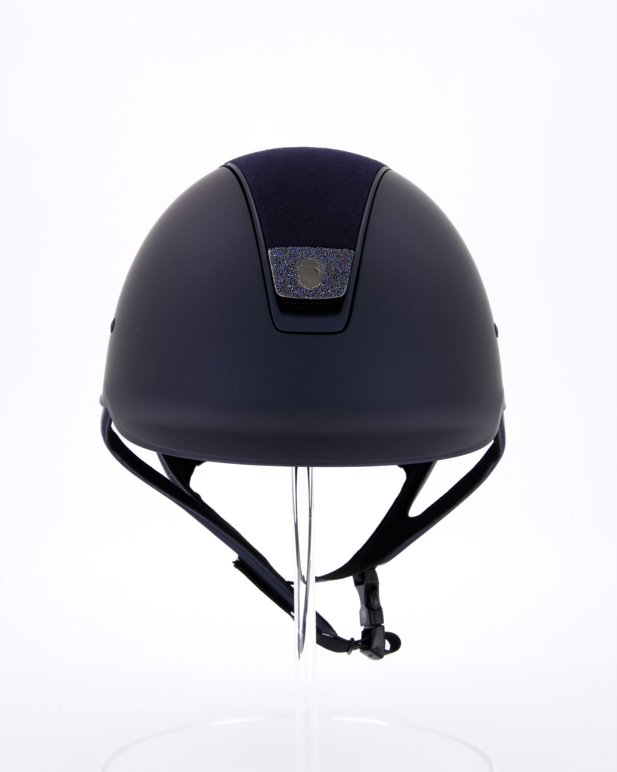 Riding helmet Shadowmatt Alcantara Crystal Fabric Paradise Shine in blue